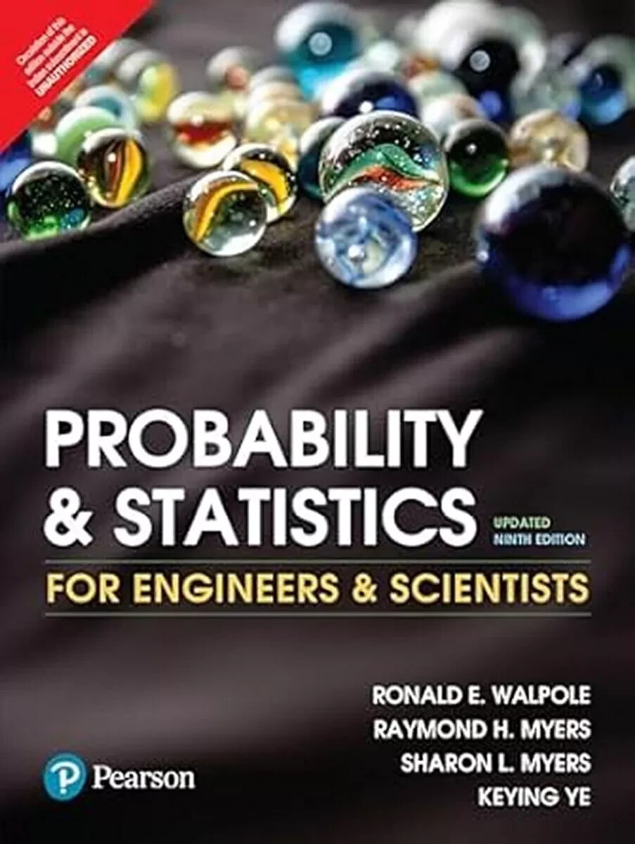 Probability & Statistics Engineers Scientists By Walpole 9ED -9788119896646