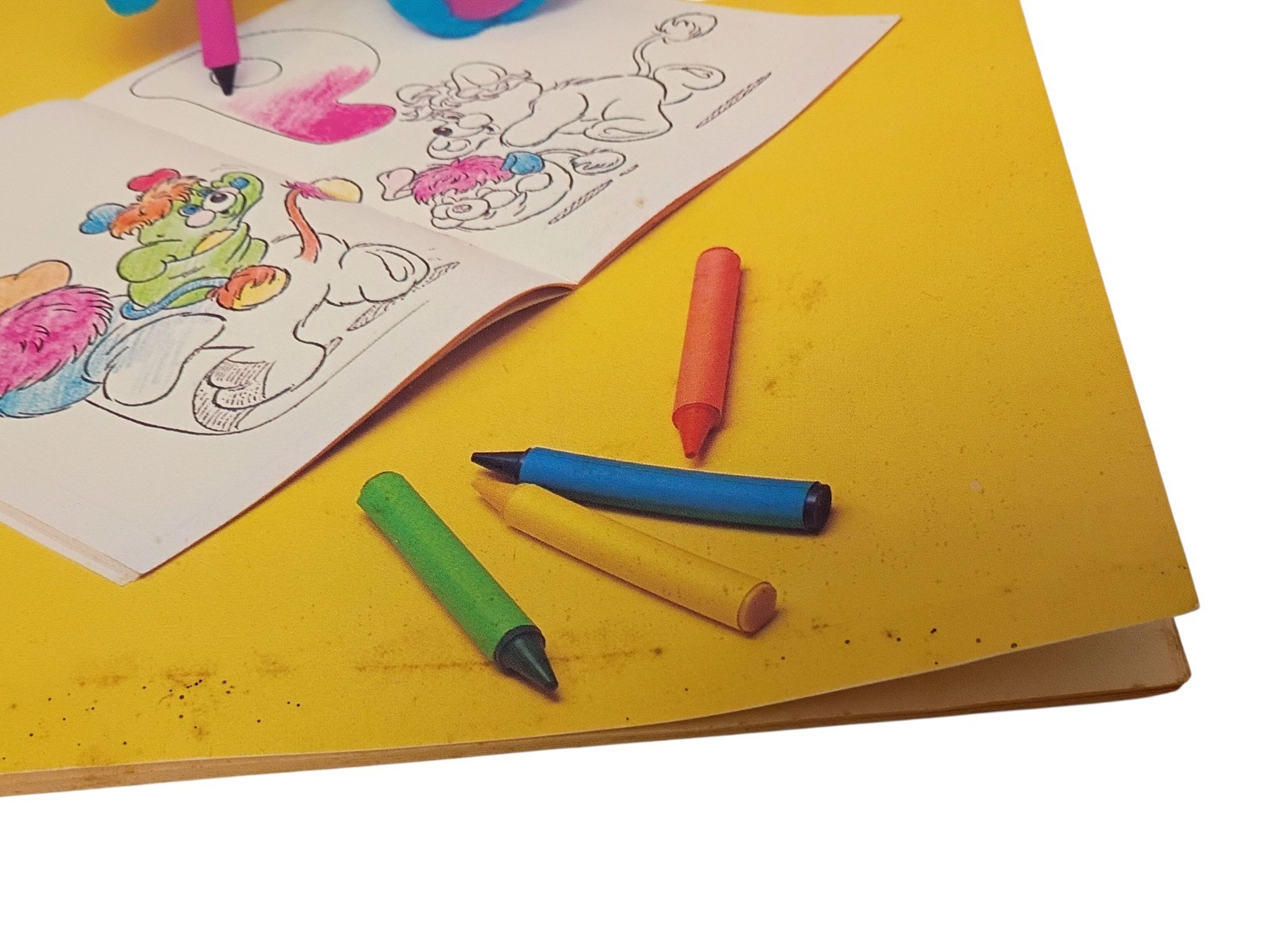 Vintage 1986 Popples&rsquo; ABC Coloring Book -Happy House 1 Page Has An Ink Spot