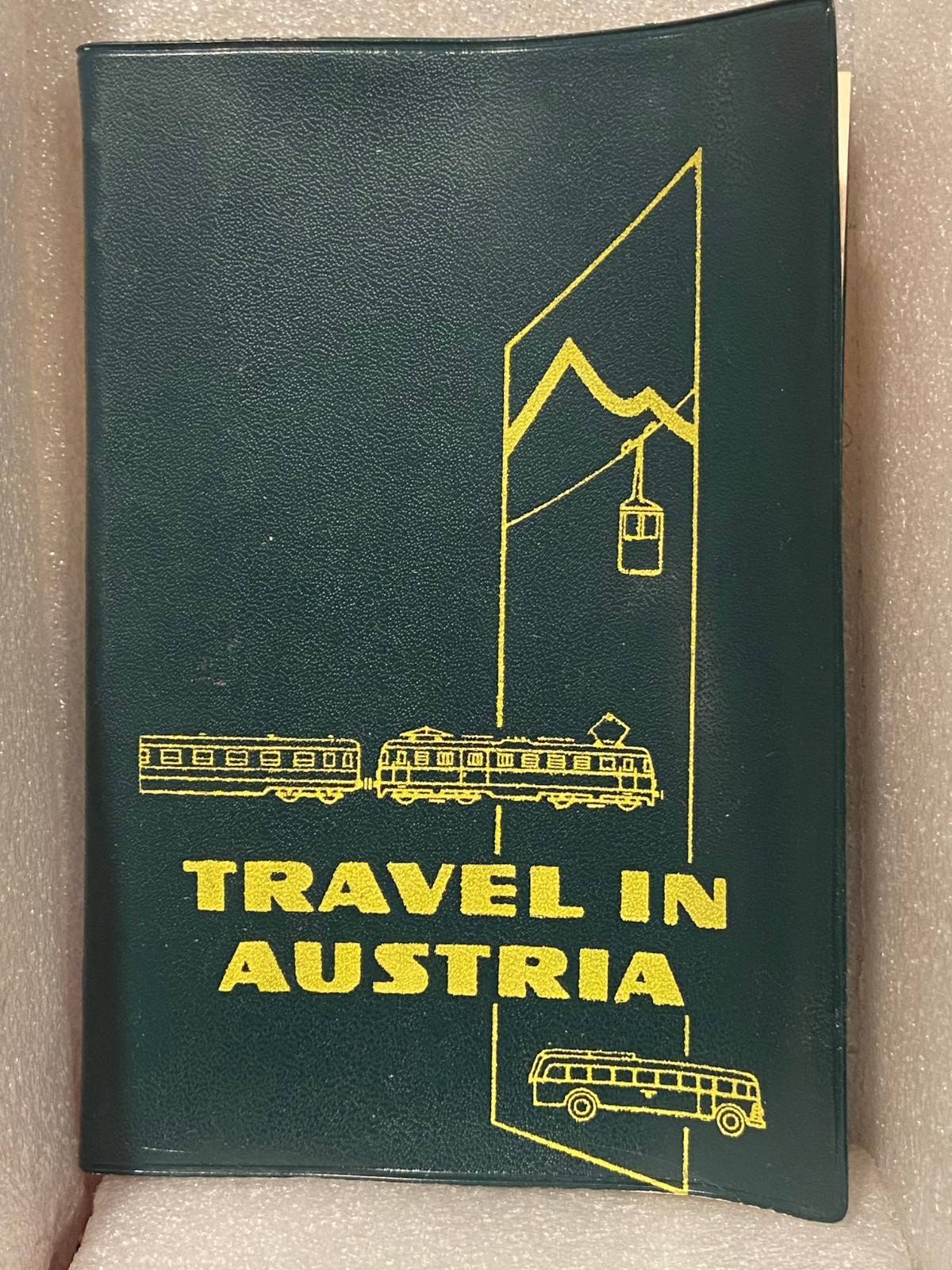 Vintage 6.5&Prime; Travel in Austria Book Vinyl Cover w/Fold Out Maps *Pre-Owned* BSDS