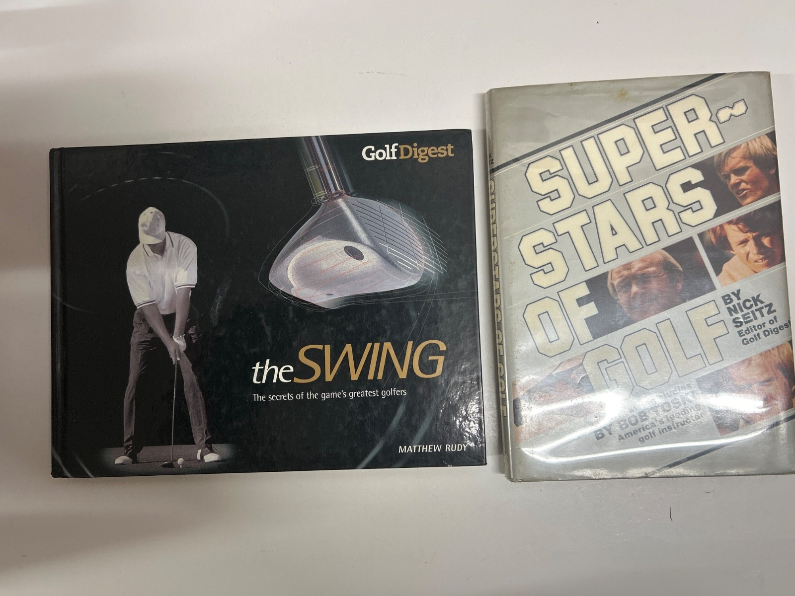 2 Vintage Golf Books « The Swing » 2001 & »Super-Stars of Golf » 1978