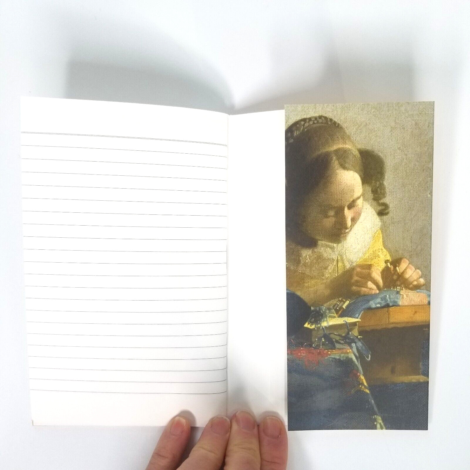 Vermeer The Lacemaker Painting Small Lined Notebook Louvre Museum 56 Blank Pages