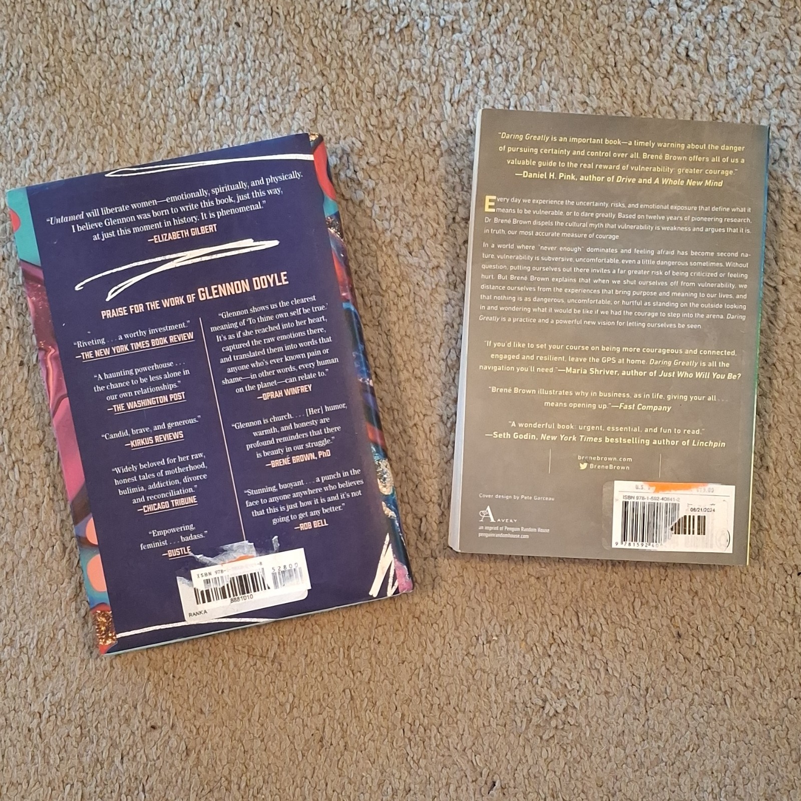Modern Personal Growth / Psychology Bundle – 2 Books Brene Brown & Glennon Doyle