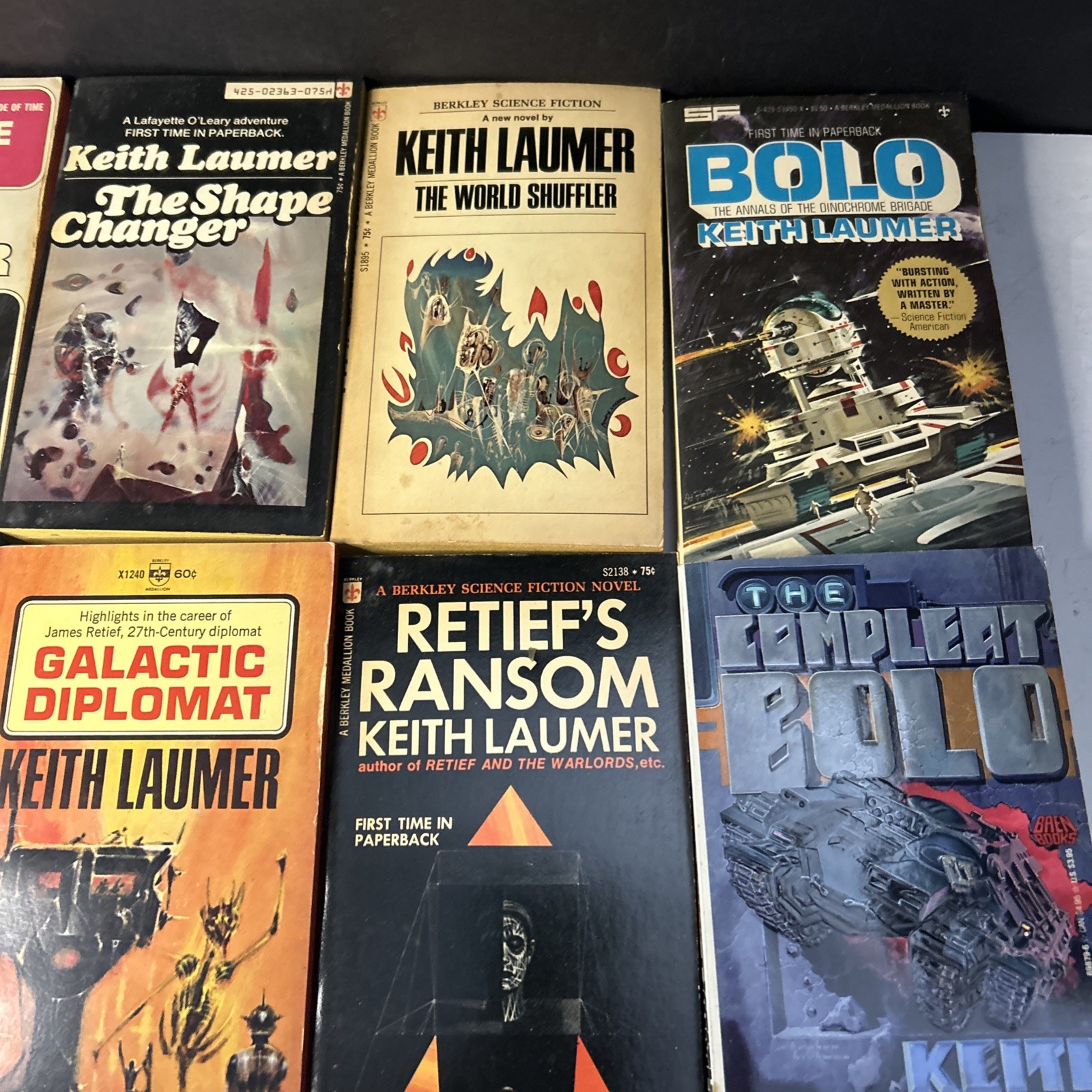 Keith Laumer Vintage Sci Fi PB Book Lot of 12 Vintage 1960s-1980s Very Good Cond