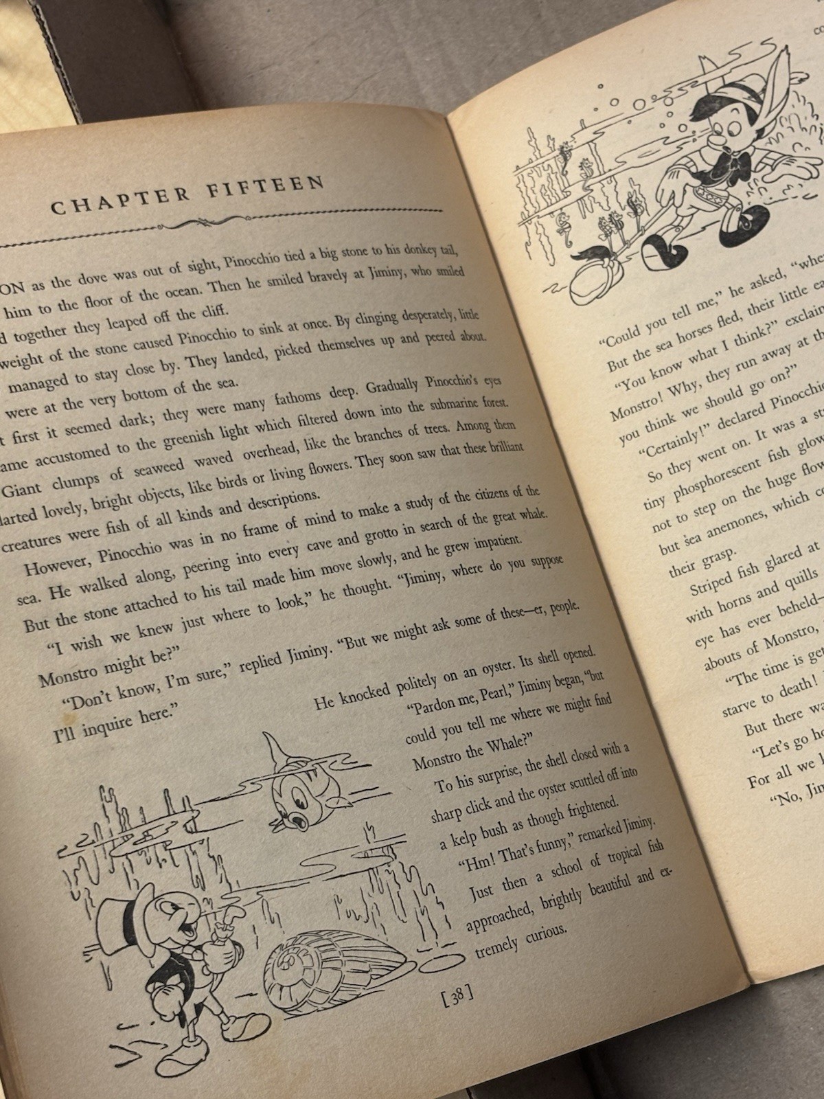 1939 Walt Disney&rsquo;s Pinocchio w/Pictures to Color Whitman Publishing RARE!!