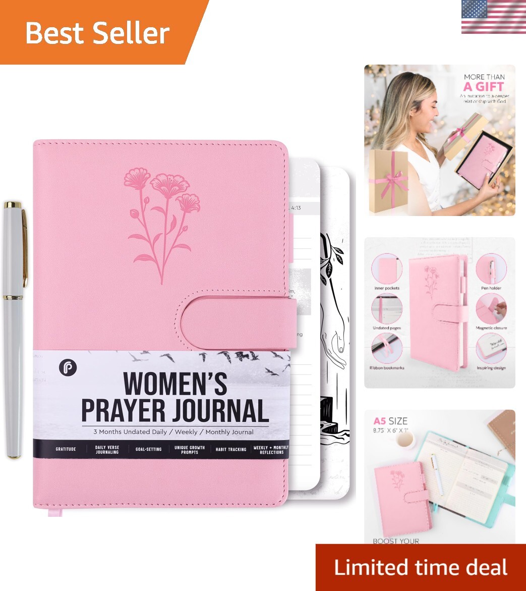 Inspirational Christian Women&rsquo;s Prayer Journal – 190 Pages, Water-Resistant