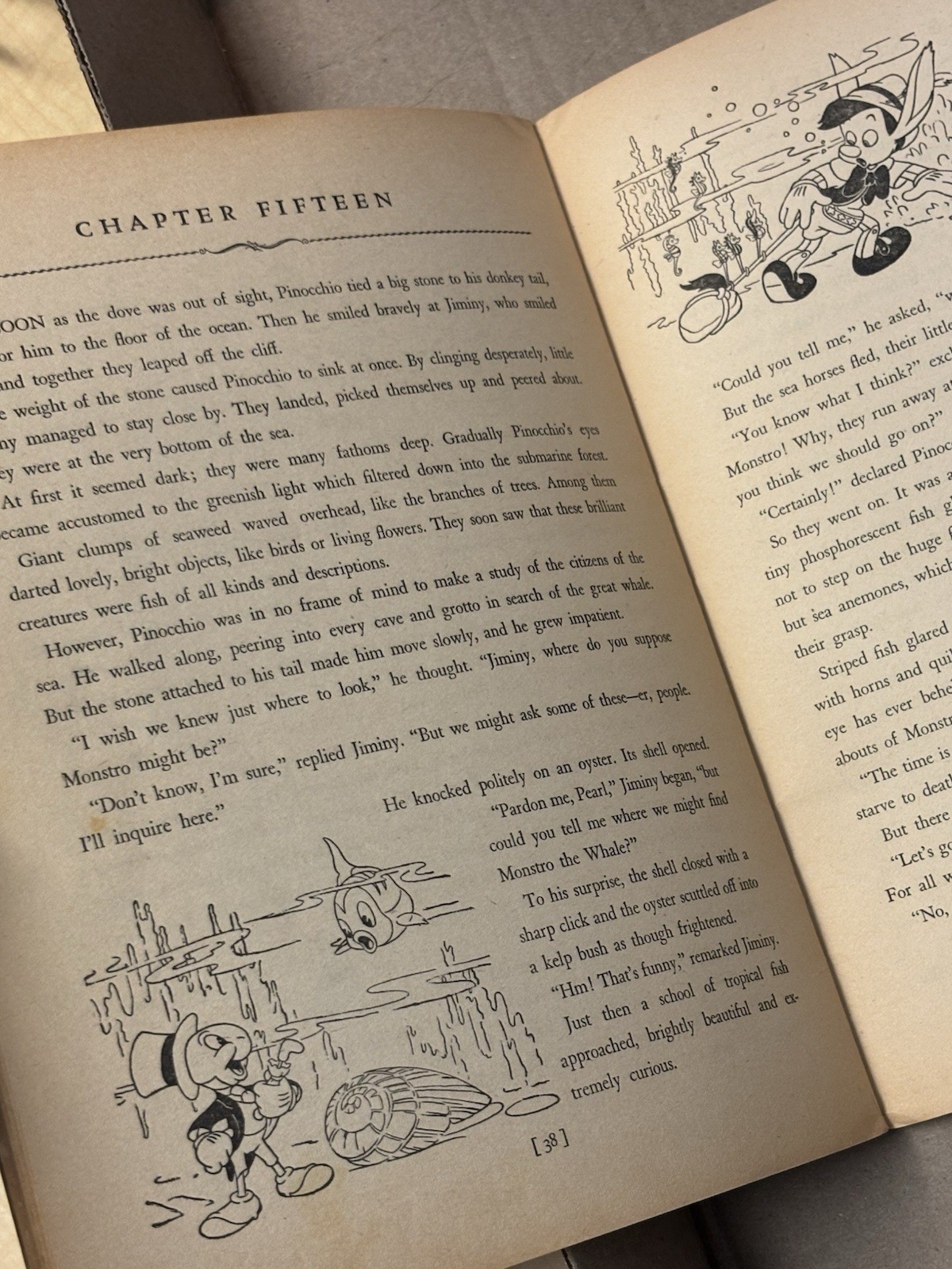1939 Walt Disney&rsquo;s Pinocchio w/Pictures to Color Whitman Publishing RARE!!