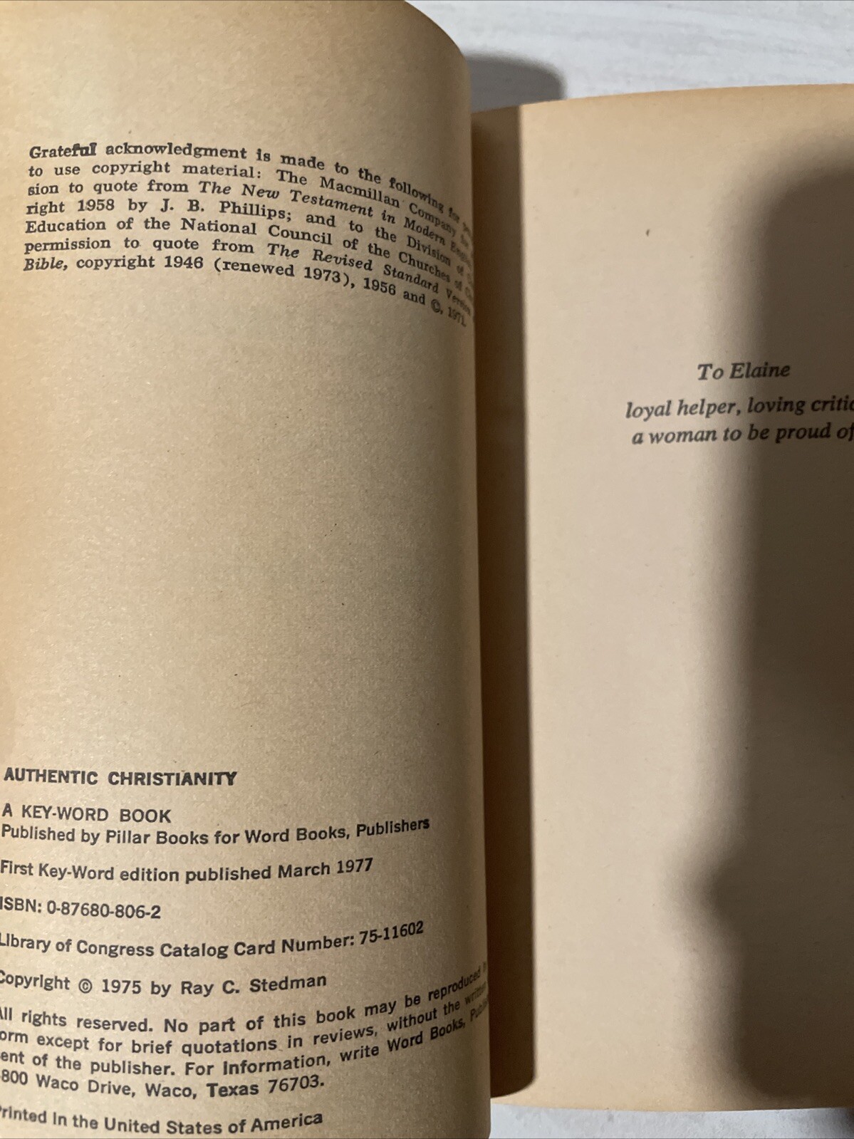 Authentic Christianity by Ray C. Stedman (1977, Mass Market Paperback)