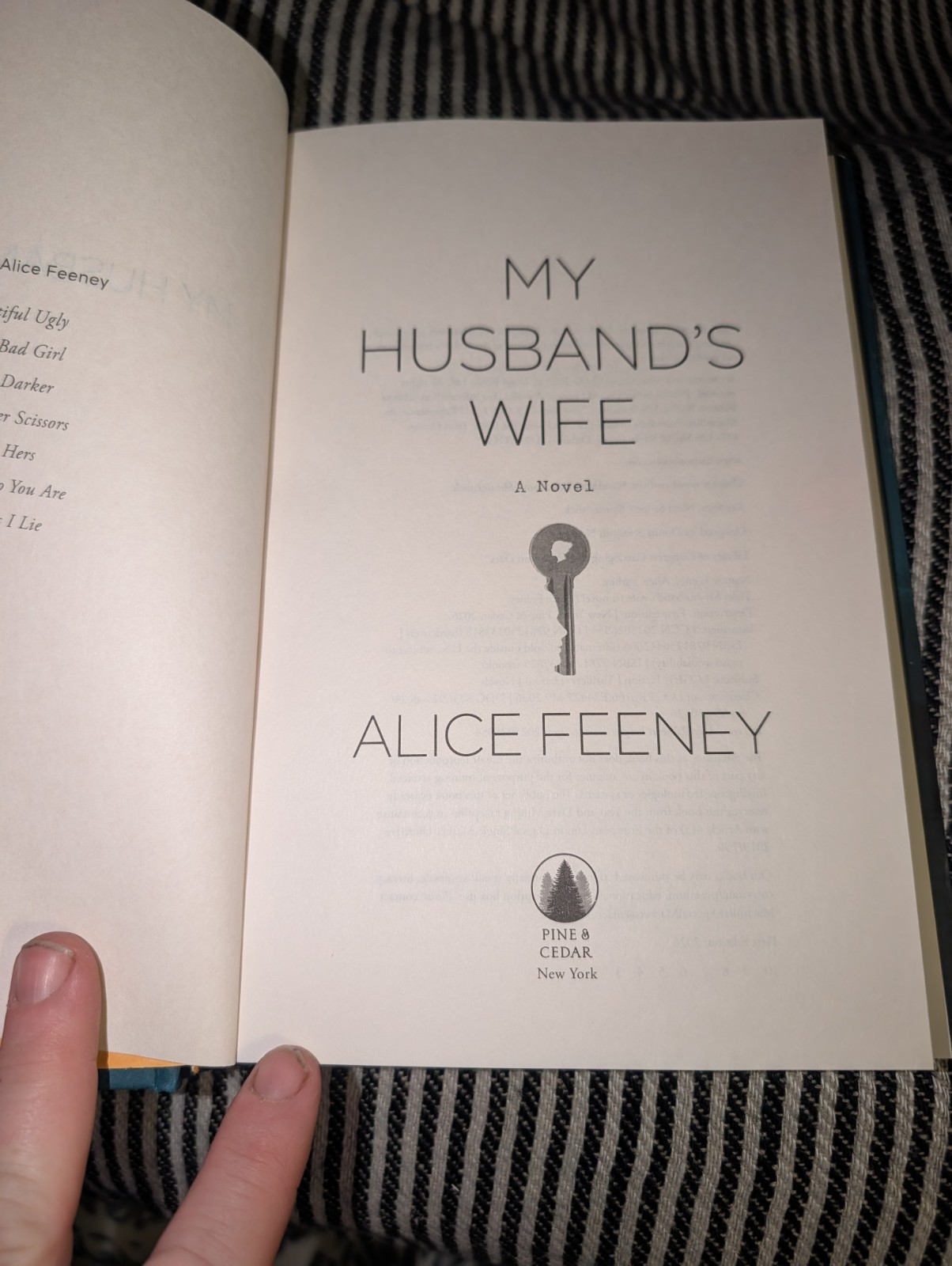 My Husband&rsquo;s Wife by Alice Feeney Hardcover New 2026 First Edition