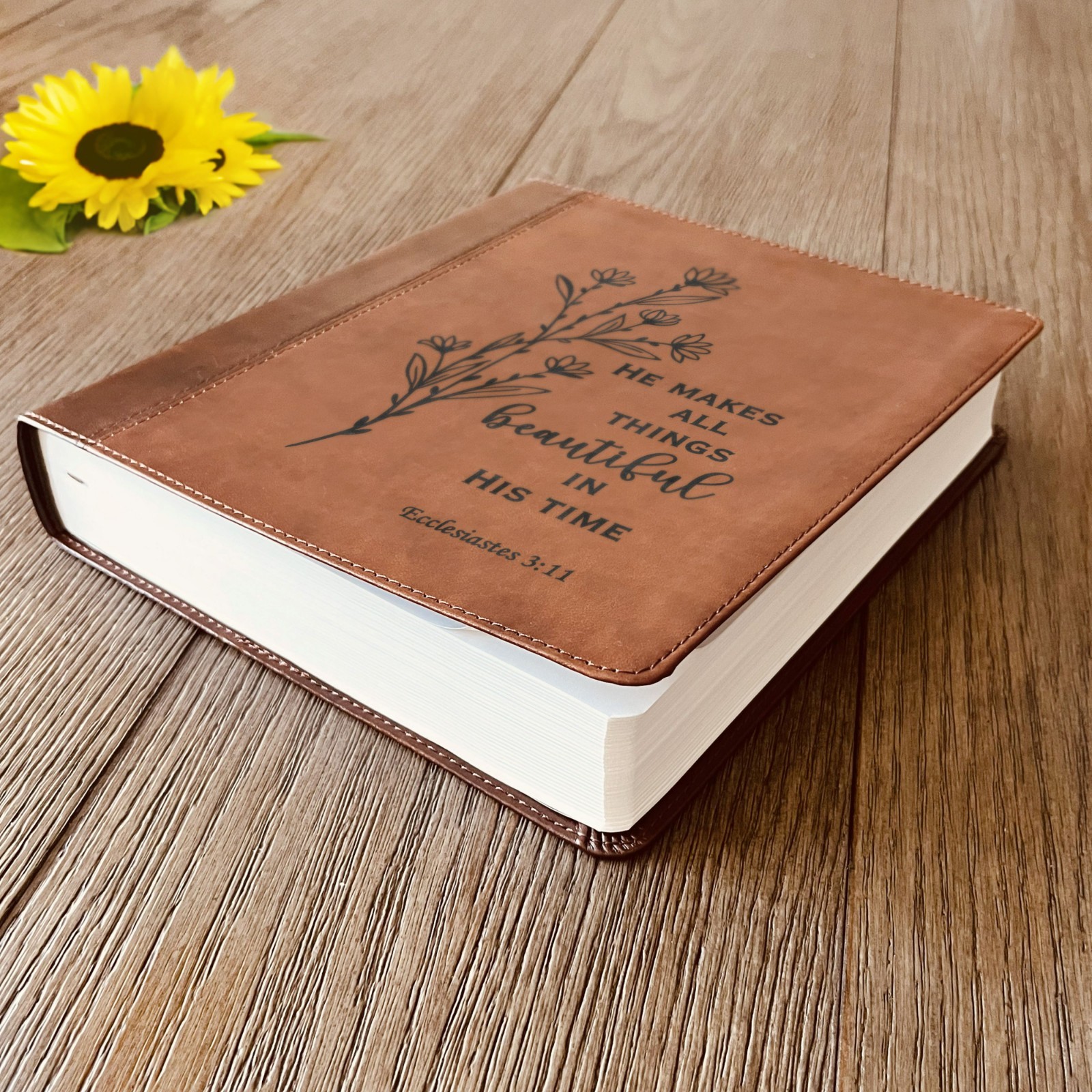 Custom Engraved ESV Journaling Study Bible, Baptism Gift for Men & Women