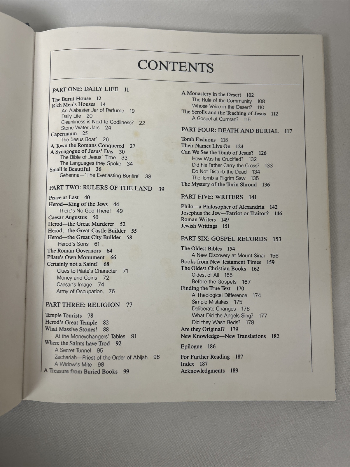 Discoveries from the Time of Jesus by Allan Millard 1990 HC