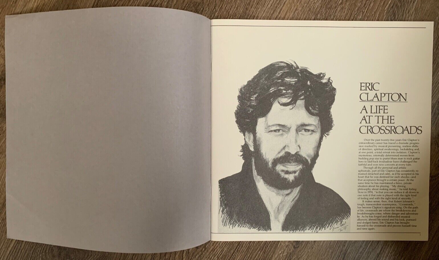 Eric Clapton Crossroads (Matte Finish/11.5&Prime;x11.5&Prime;) Magazine Program 30 pages VG+