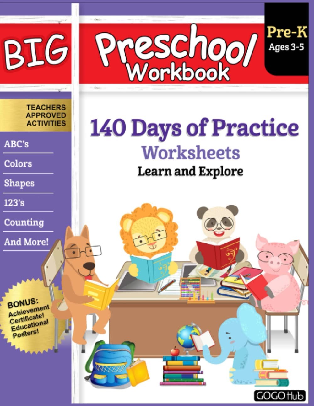 Big Preschool Workbook: Ages 3 – 5, 140+ Days of PreK Learning Materials, Fu…