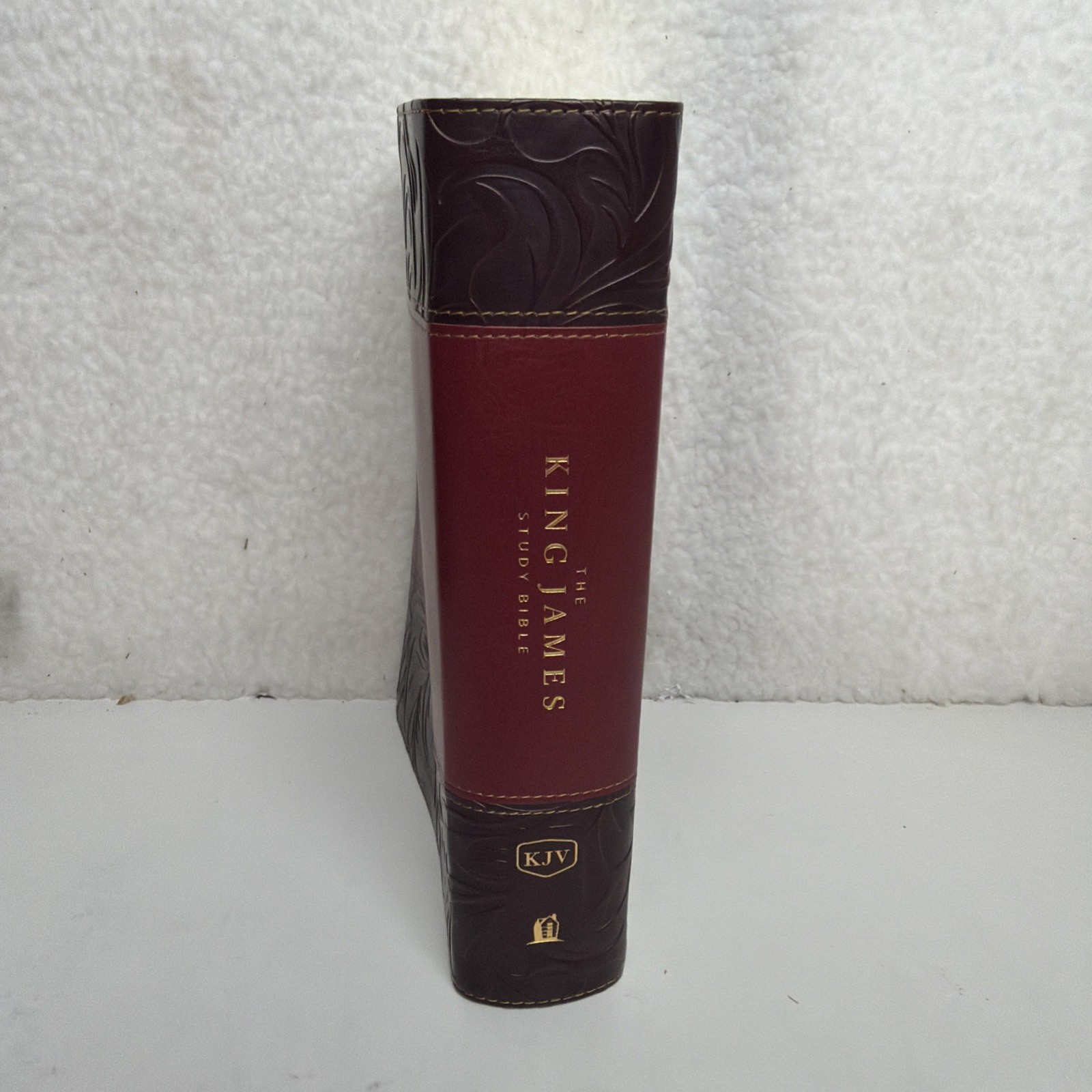 King James Study Bible Full-Color Edition by Thomas Nelson Burgundy Faux Leather
