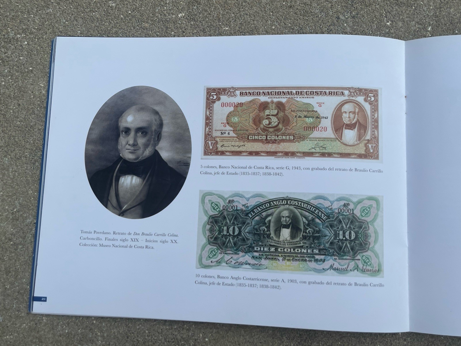Tomas Povedano Numistatics paper currency money coins of Costa Rica Museum book