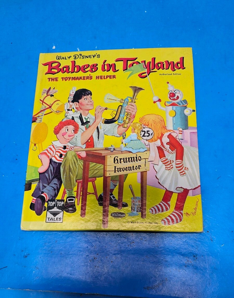 Vintage 1961 Walt Disney&rsquo;s BABES IN TOYLAND The Toymaker&rsquo;s Helper ~Hardback Book