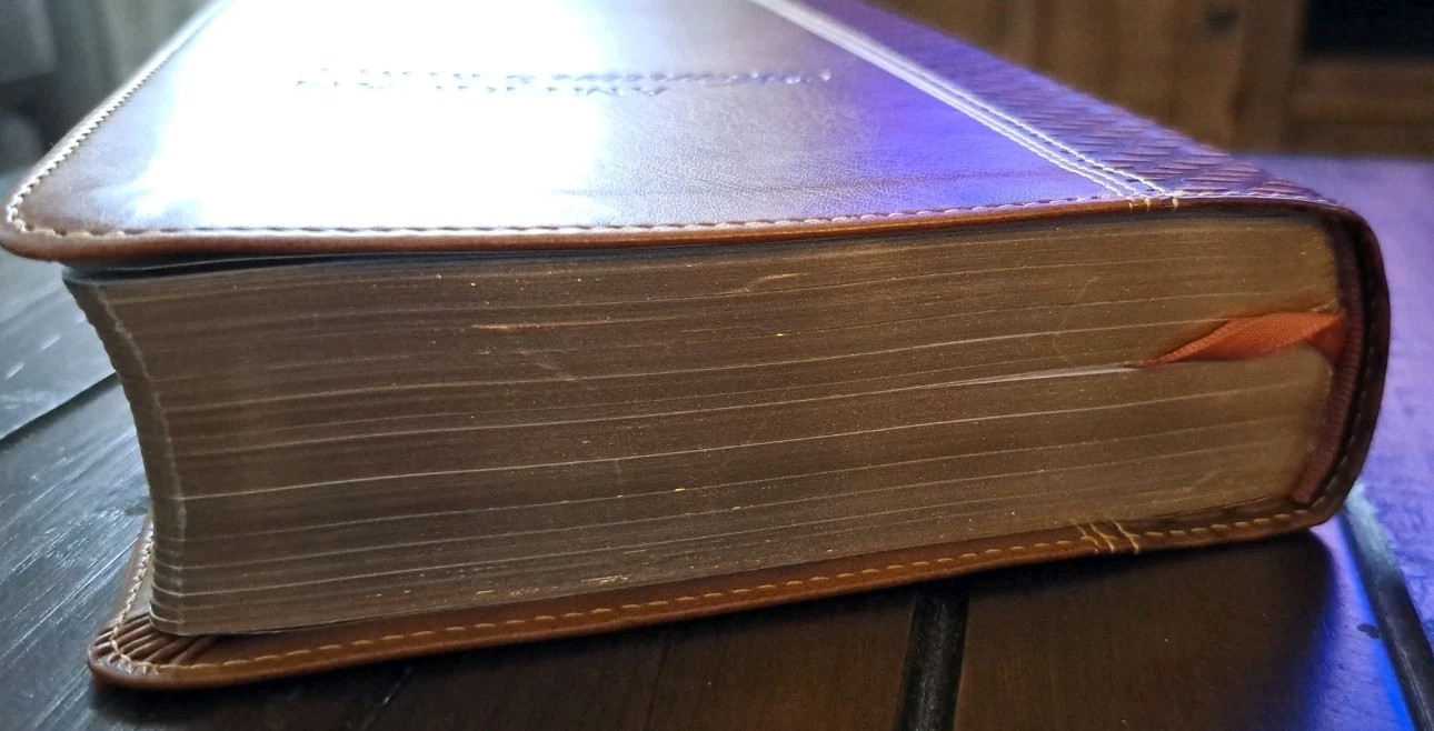 NKJV, American Woman&rsquo;s Bible, Leathersoft, Brown, 2016 – LIKE NEW