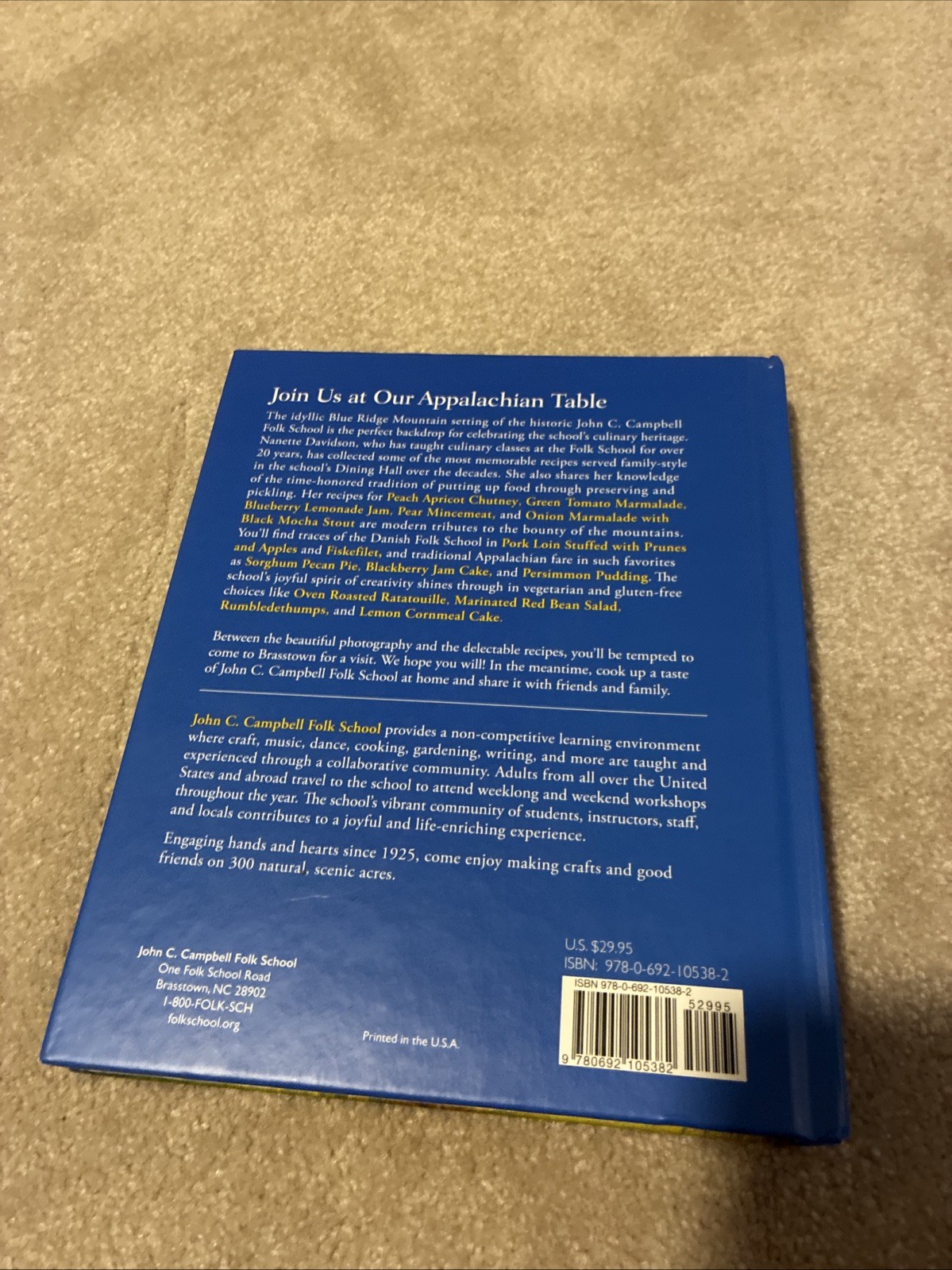 The Folk School Cookbook: A Collection of Seasonal Favorites ~ John C. Campbell