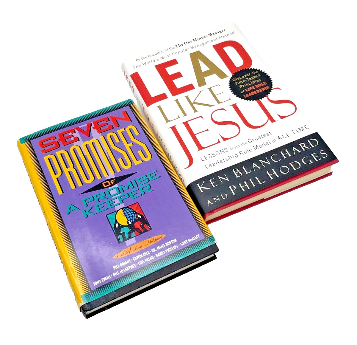 Lead Like Jesus & 7 Promises of a Promise Keeper 2 Books Hardback Dust Jackets