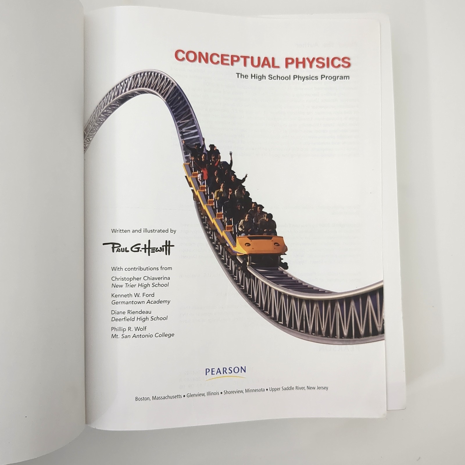 Conceptual Physics High School Physics Program Hardcover Paul Hewitt 2009