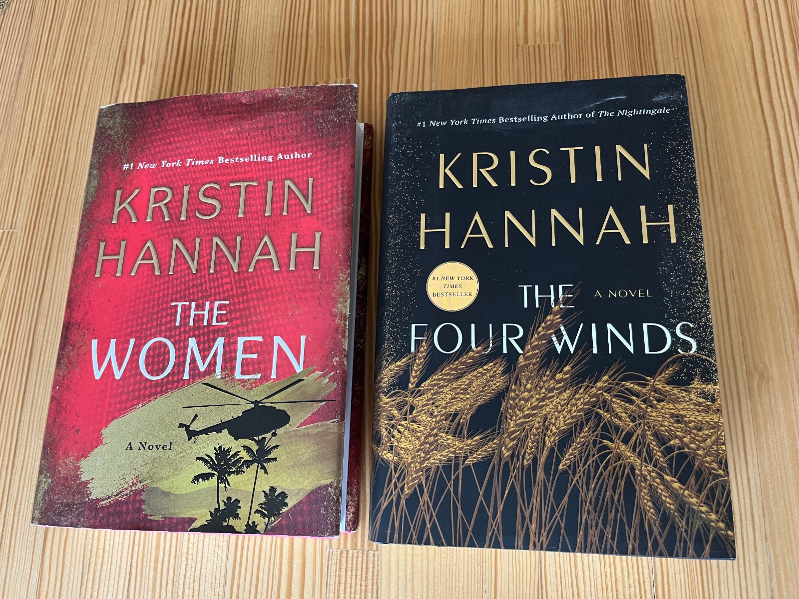 Kristin Hannah the Four Winds + The Women Hardcovers VG lot of 2 HCDJ