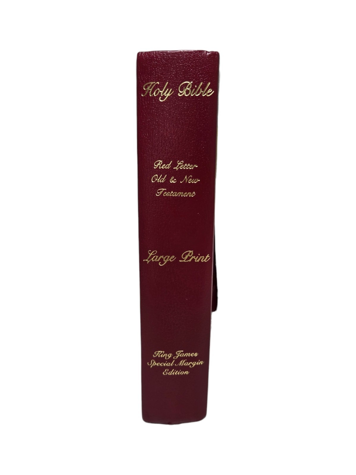 God&rsquo;s Holy Bible KJV Special Margin Edition LARGE PRINT 1999 Burgundy Red Letter