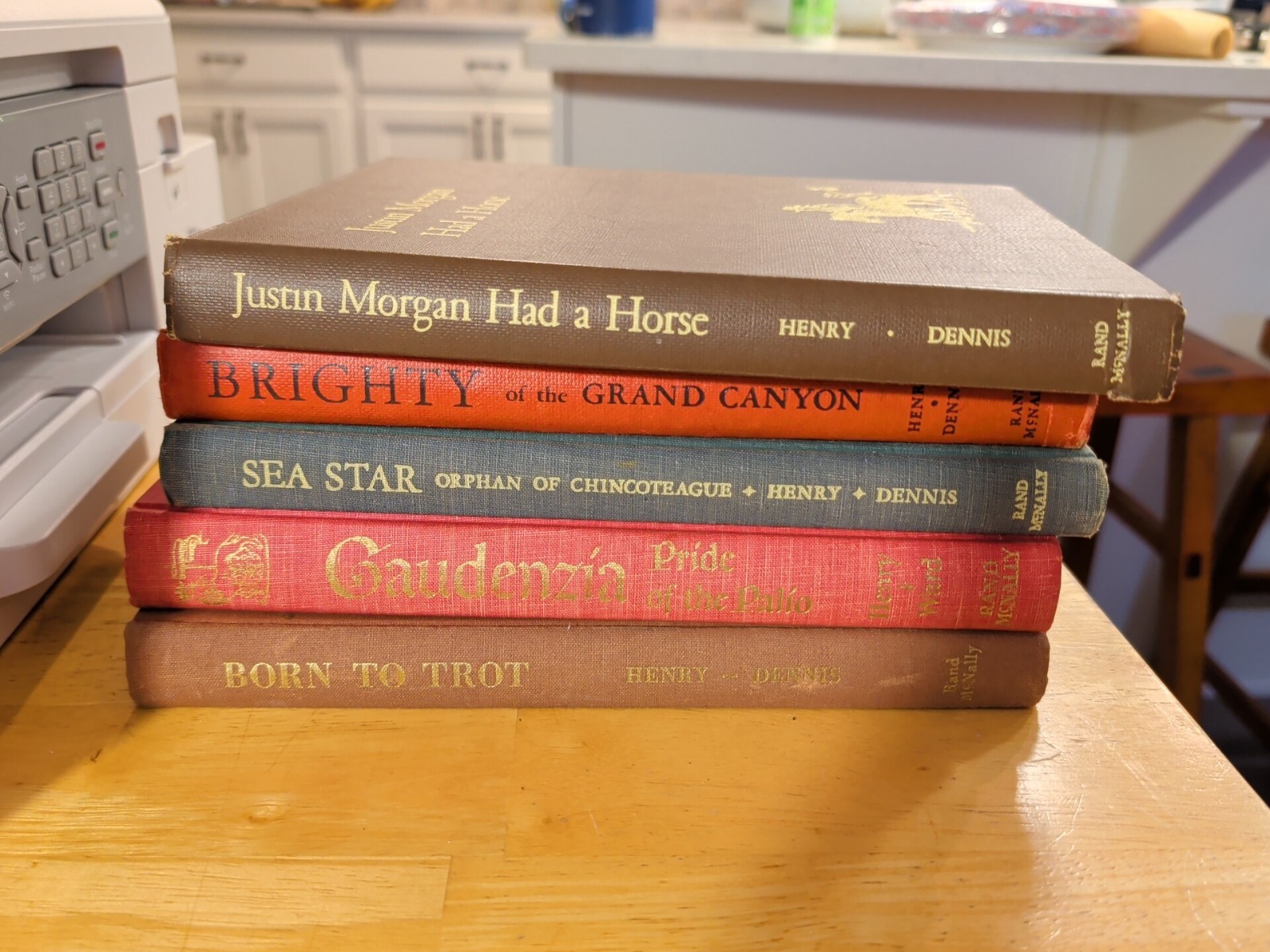 SIGNED Born to Trot Marguerite Henry Lot 5 Vintage Hardcover Books Wesley Dennis