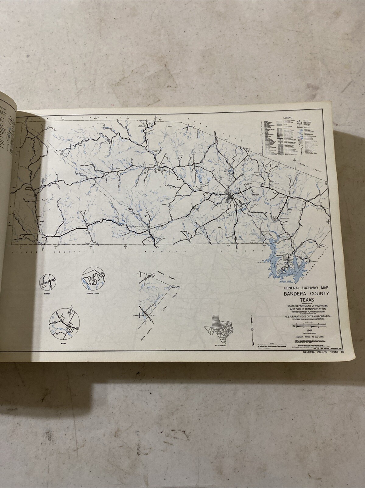 VTG 1983 County Maps of Texas 10&Prime; in x 14&Prime; in State Department of Highways