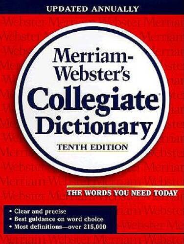 Merriam-Webster&rsquo;s Collegiate Dictionary – Hardcover – VERY GOOD