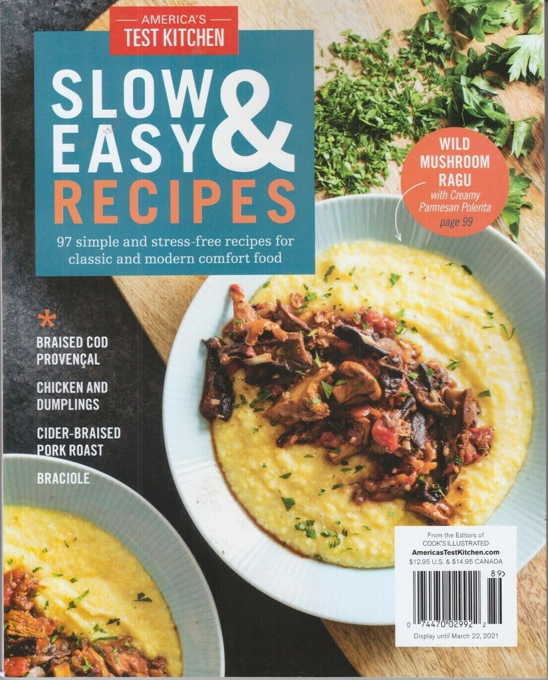 AMERICA&rsquo;S TEST KITCHEN 2021 | SLOW & EASY RECIPES | 144 PAGES