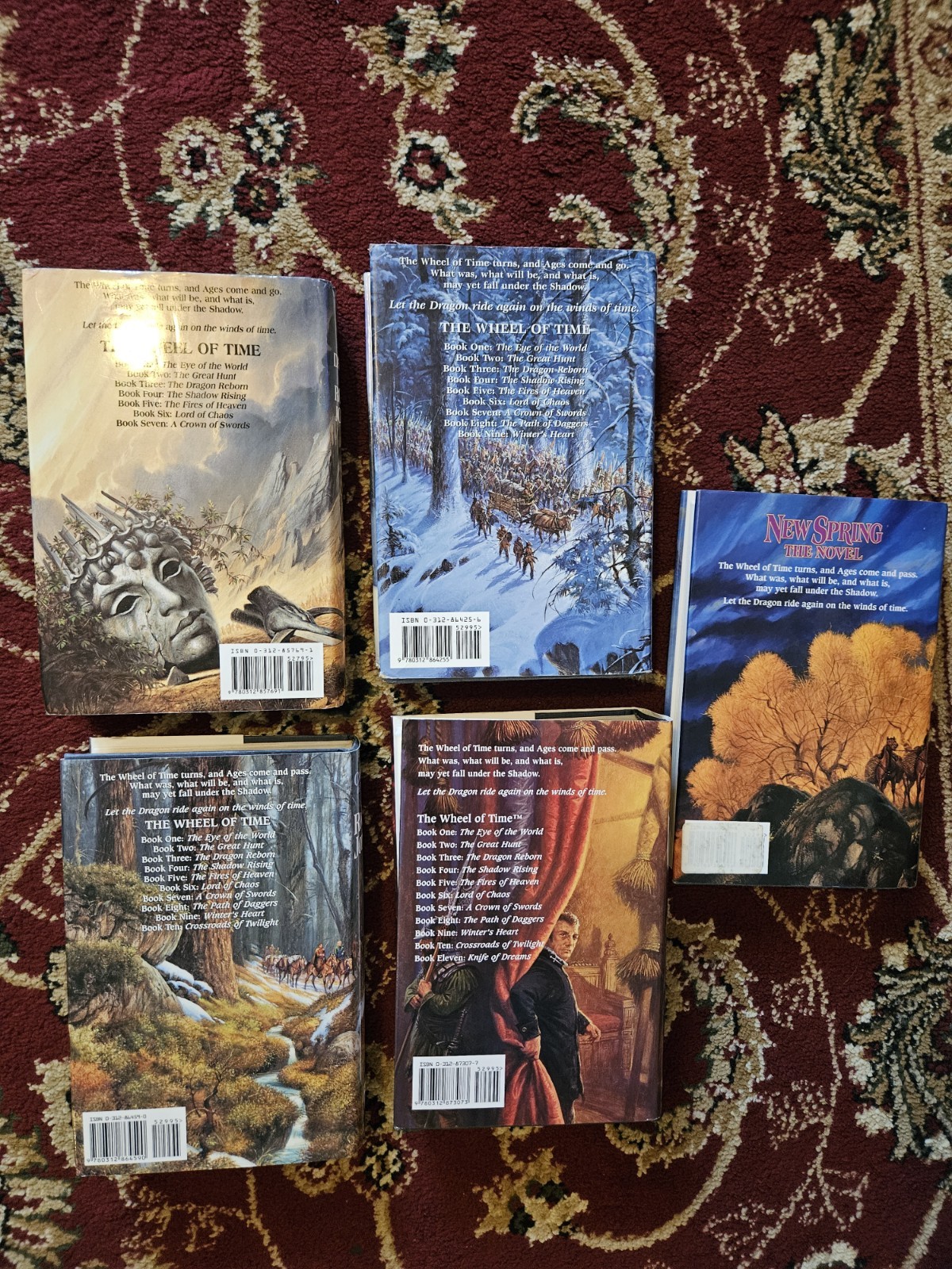 Robert Jordan WHEEL OF TIME 5-Book Bundle – All 1st Edition / 1st Printings HC