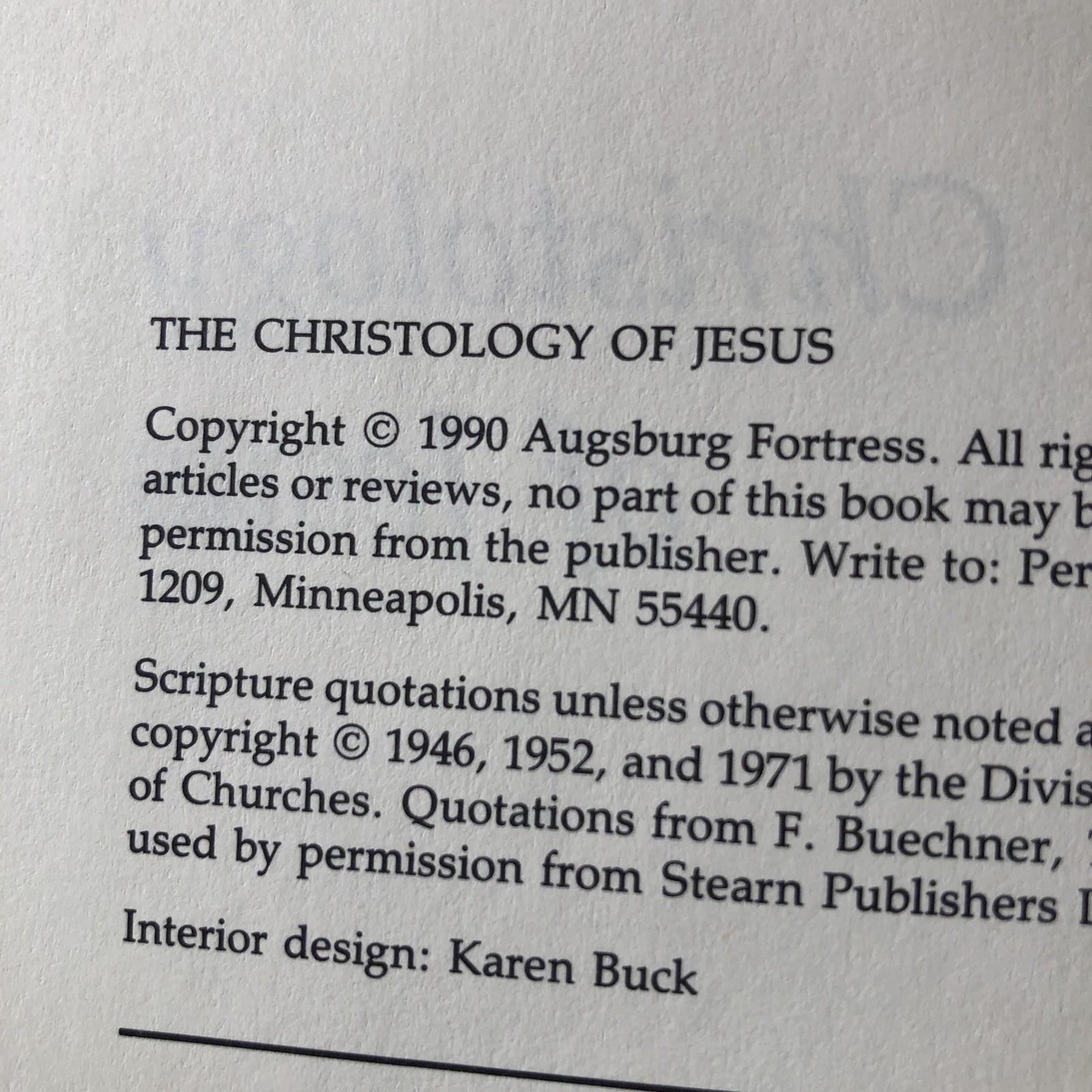 The Christology of Jesus, Ben Witherington III, 1990 Hardcover Book