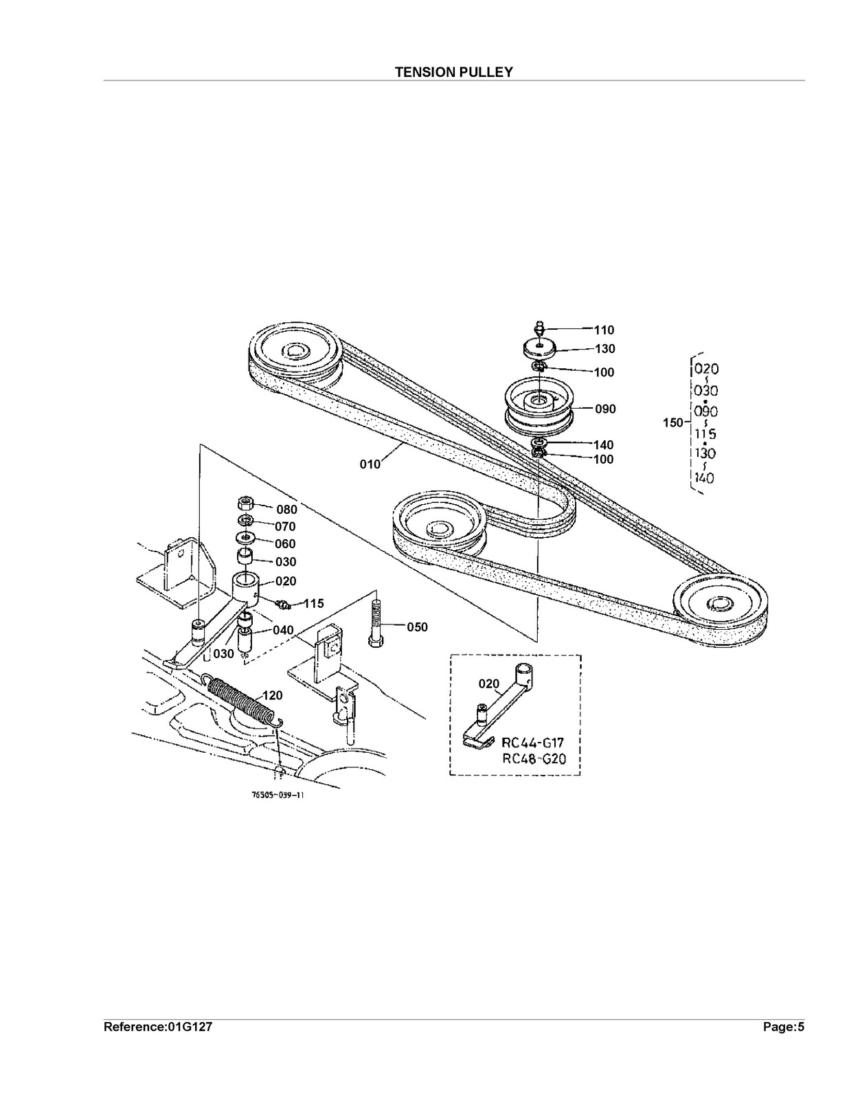 KUBOTA RC48-G20 Mower Deck Parts List Manual – STEEL WIRE BOUND – TOUGH COVERS