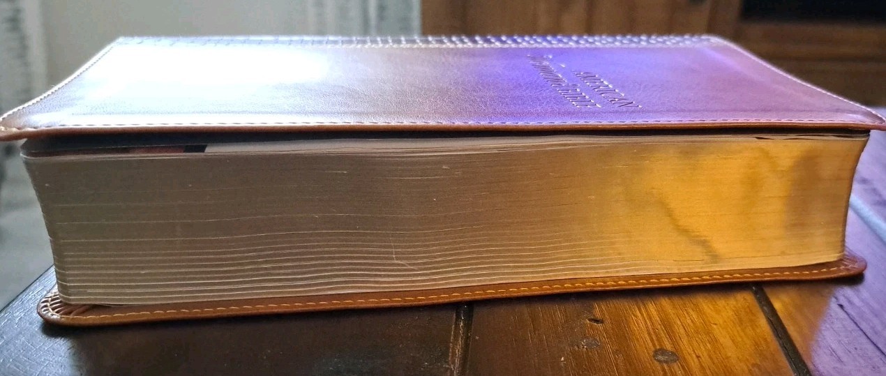 NKJV, American Woman&rsquo;s Bible, Leathersoft, Brown, 2016 – LIKE NEW