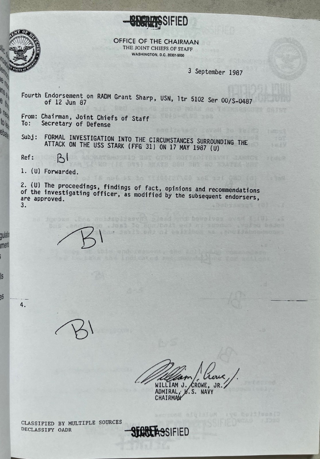Attack on USS Stark – United States Navy: Judge Advocate General&rsquo;s Corps