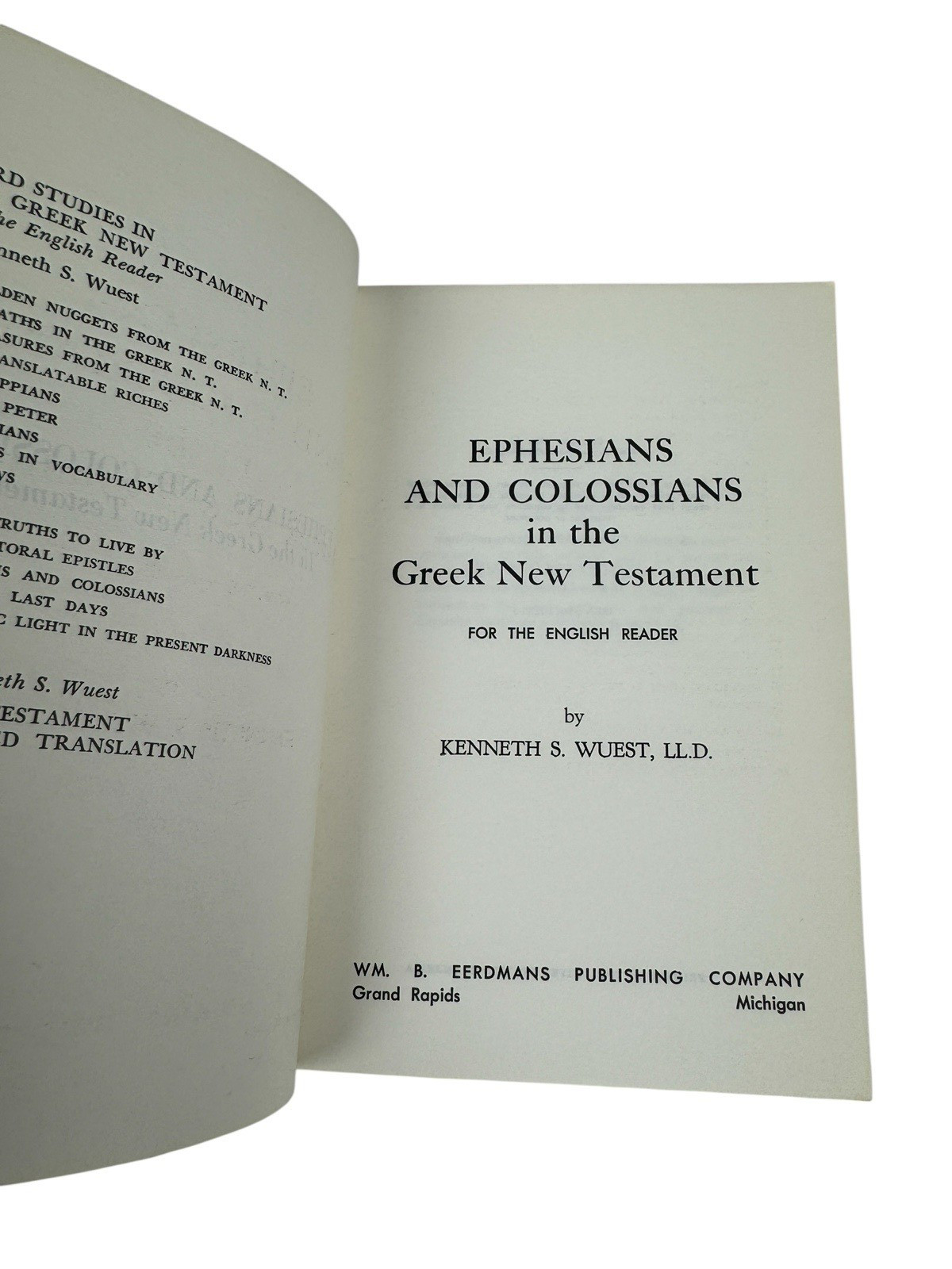 Wuest&rsquo;s Word Studies Greek New Testament For English Readers Lot Of 7