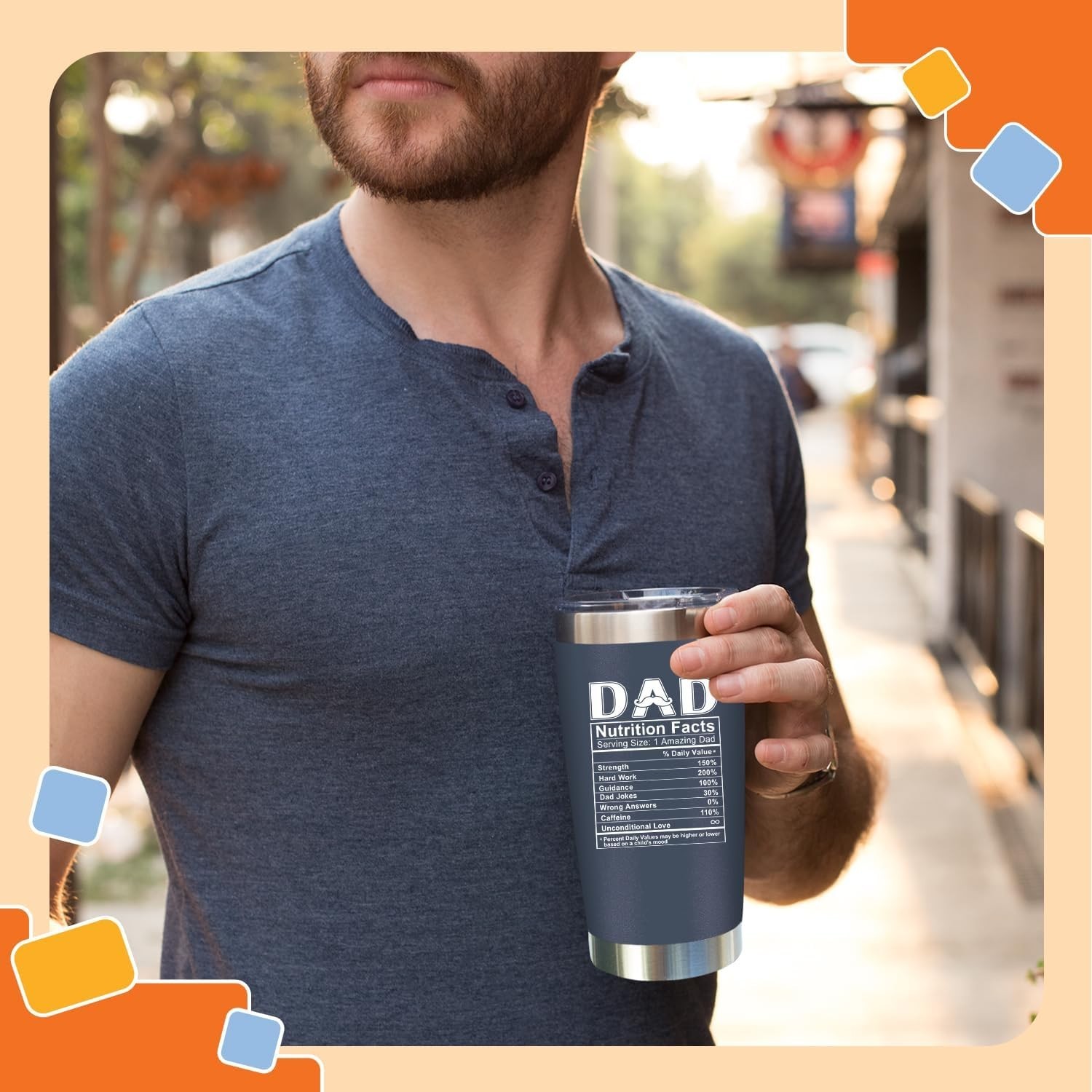 Insulated 20 oz Dad Tumbler – Perfect Gift from Daughter or Son for Father&rsquo;s Day