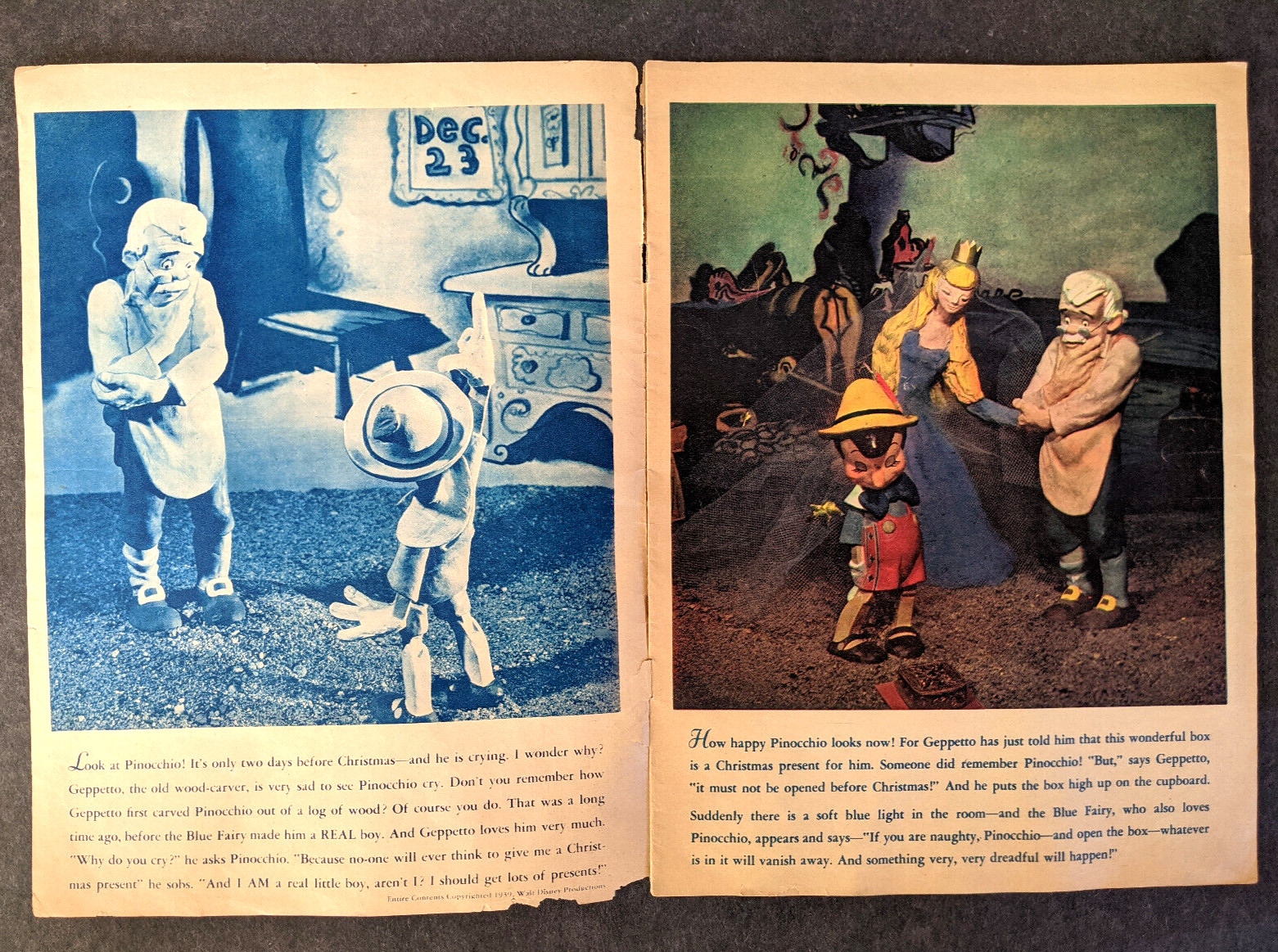 Pinocchio Pinocchio&rsquo;s Christmas Party 1939 Disney Give Away Toytown Boston