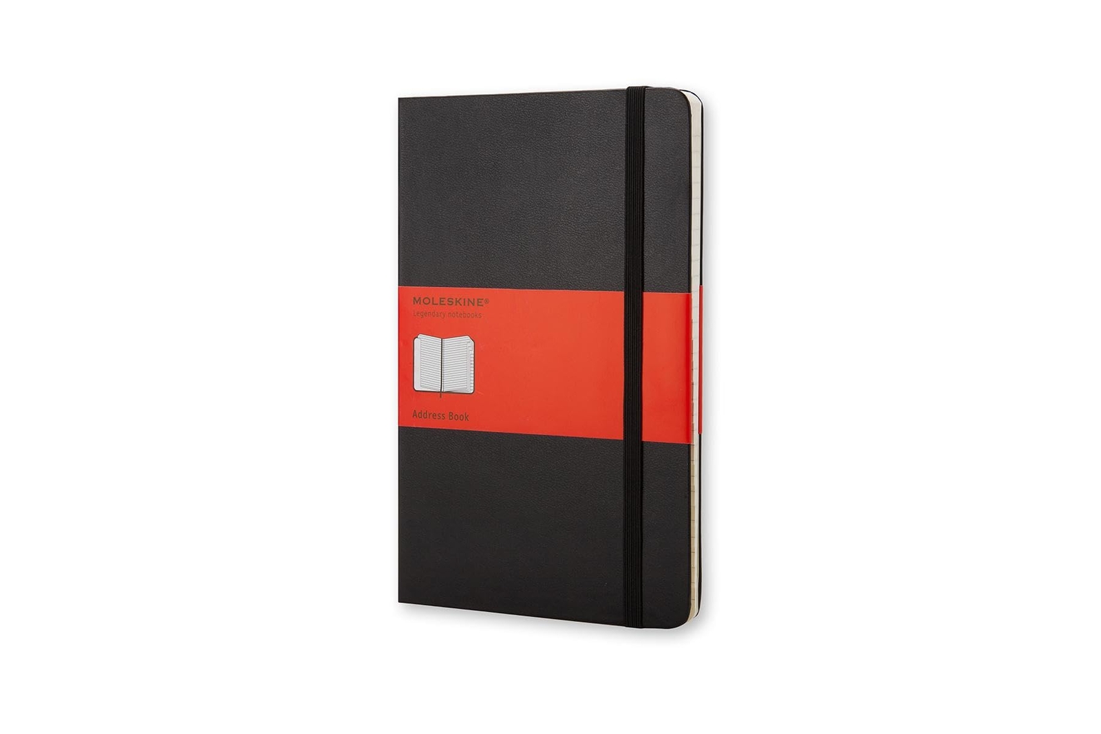 PRO Address Book, Hard Cover, Large (5&Prime; x 8.25&Prime;) Black, 240 Pages