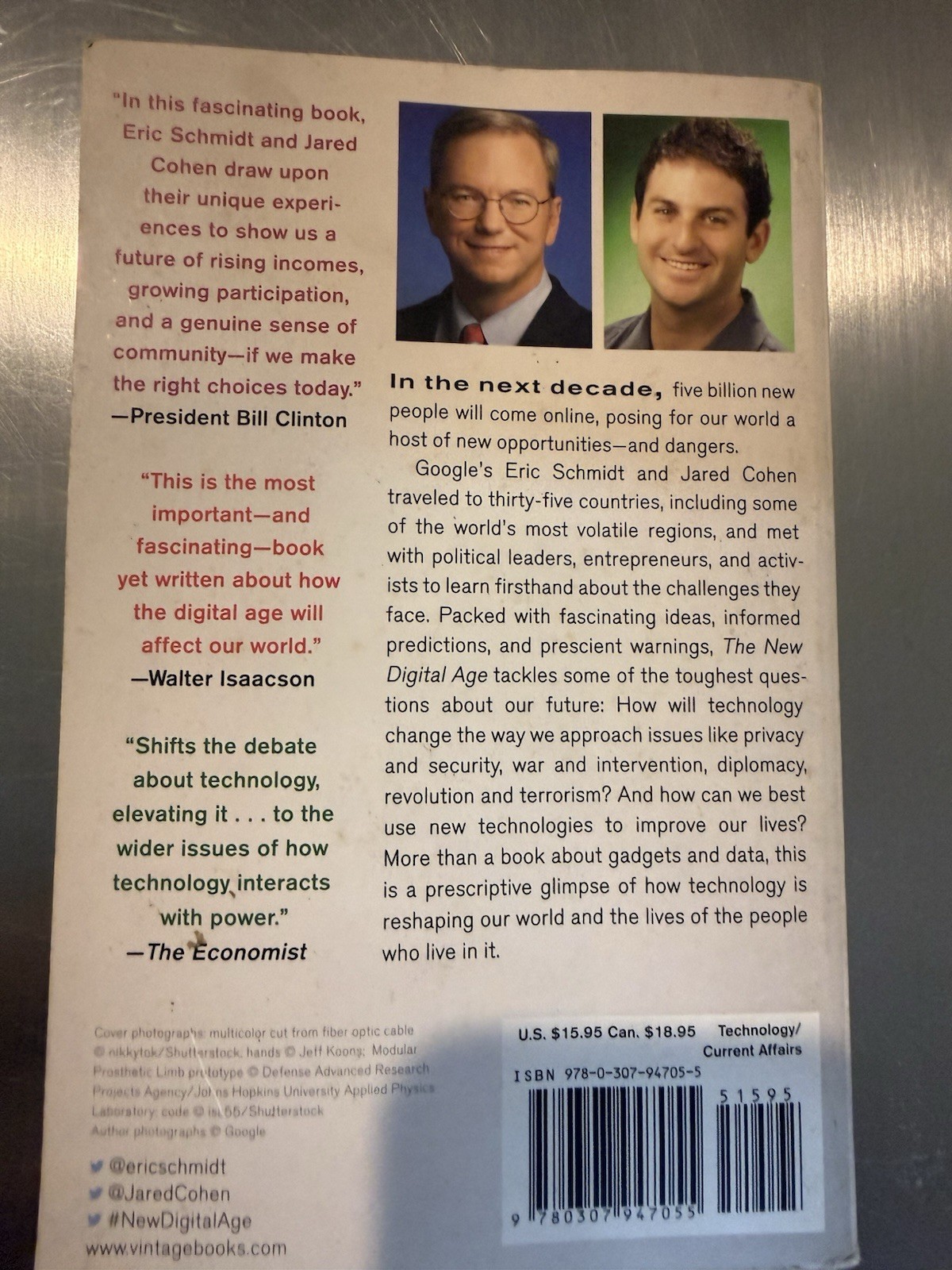 The New Digital Age by Eric Schmidt & Jared Cohen Paperback Technology