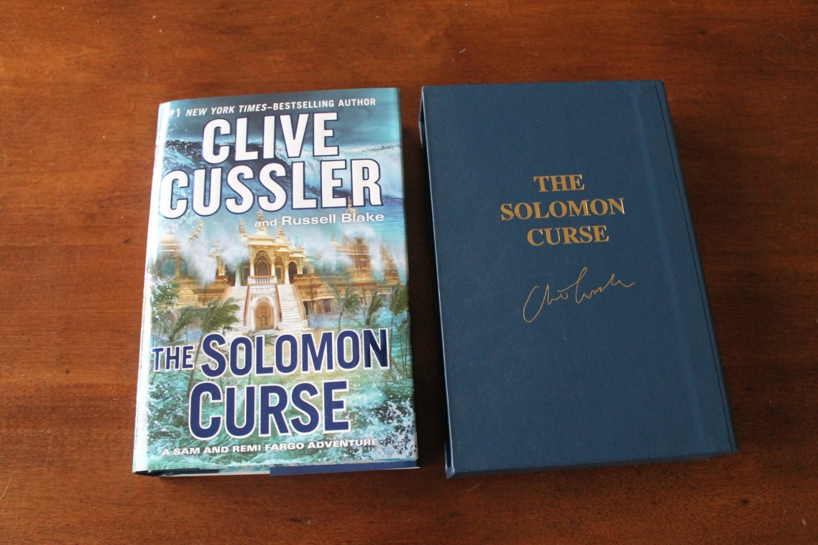 Clive CUSSLER – THE SOLOMON CURSE – Signed x2 NORWOOD NUMBERED EDITION SLIPCASE