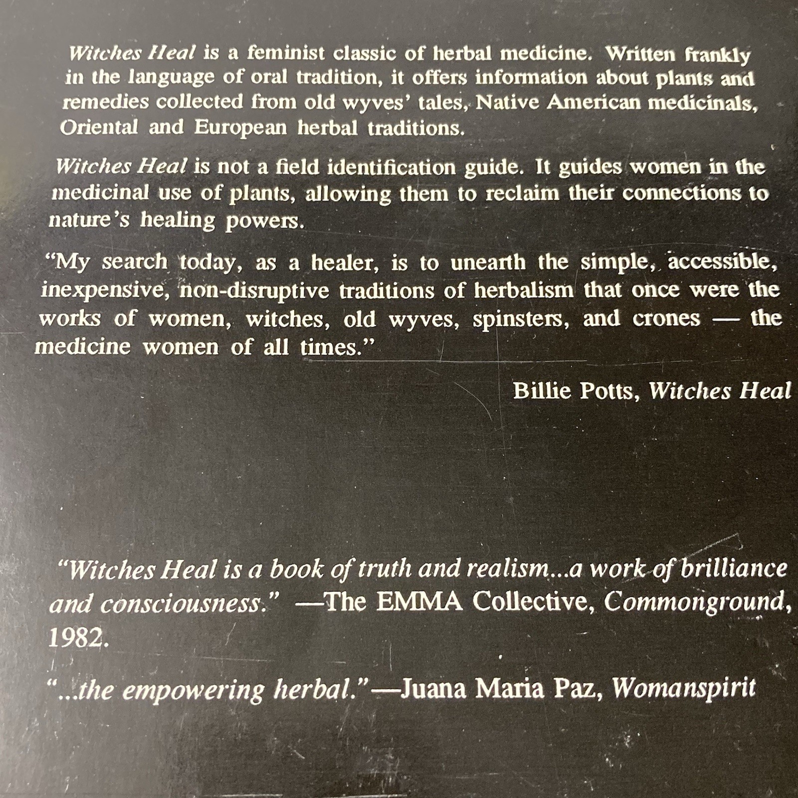 Witches Heal 2nd Ed Lesbian Herbal Self-Sufficiency Billie Potts Plant Healing