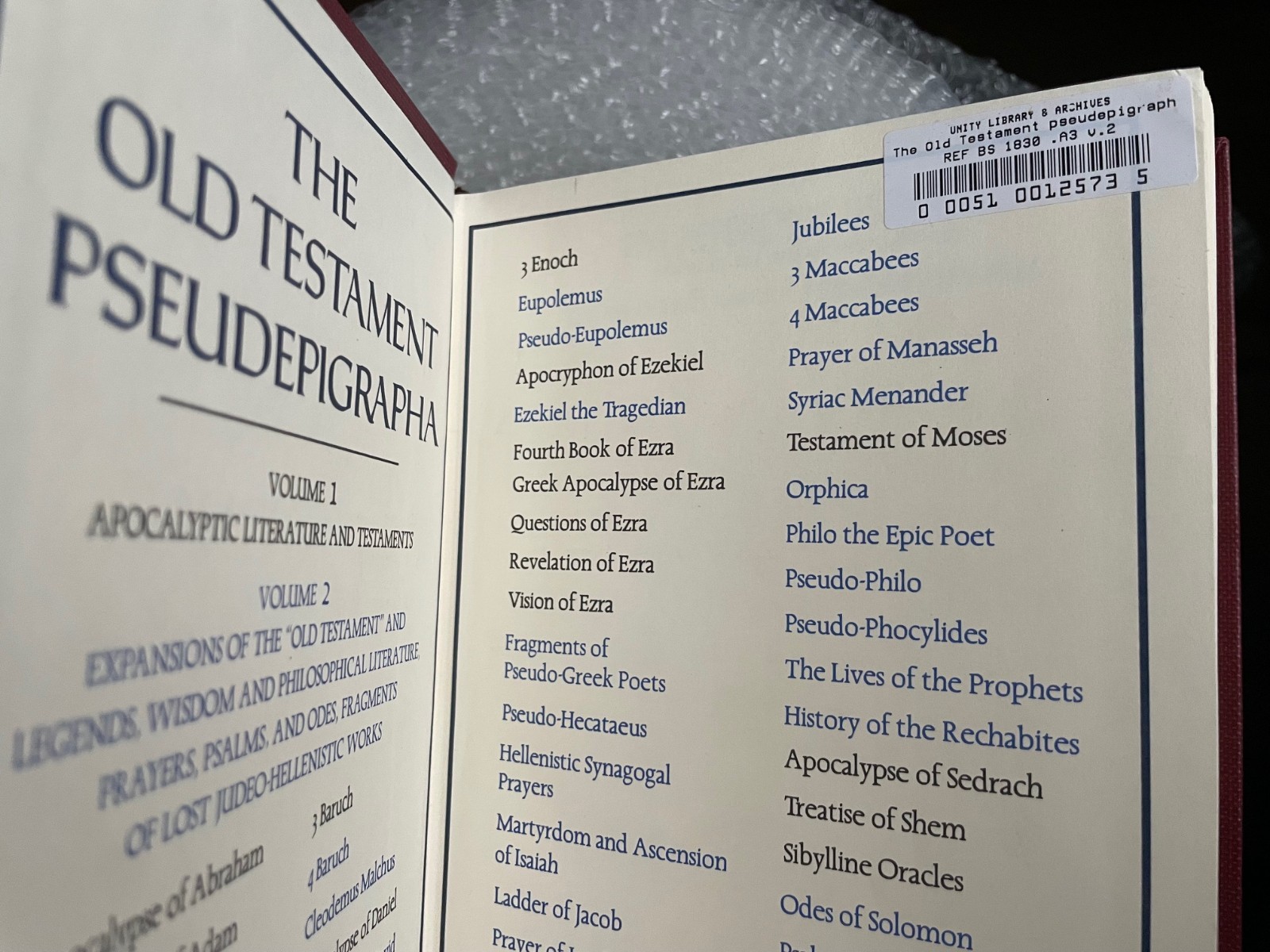 Old Testament Pseudepigrapha 2 Volumes