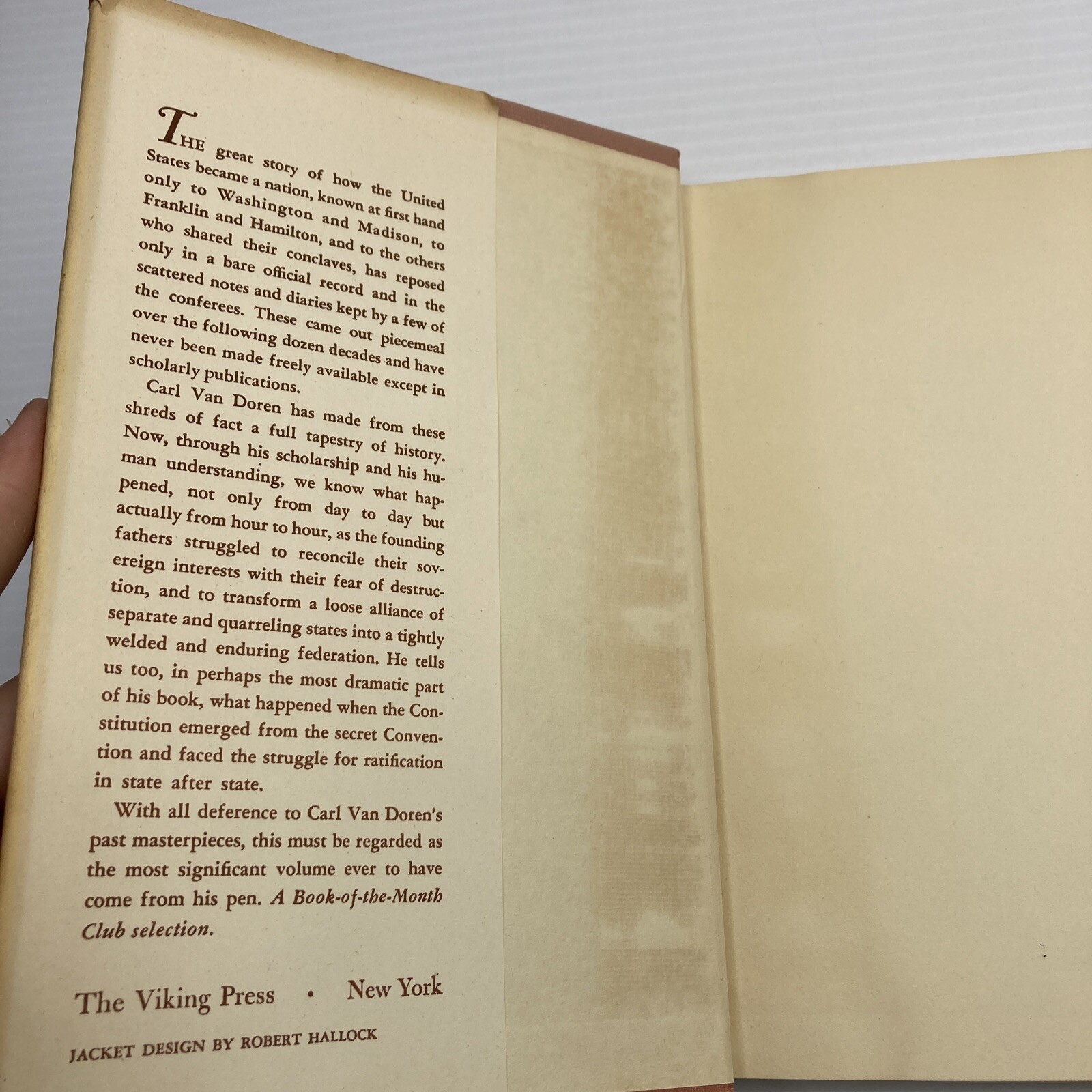 Founding Fathers Day to Day Constitution of US The Great Rehersal Carl Van Doren