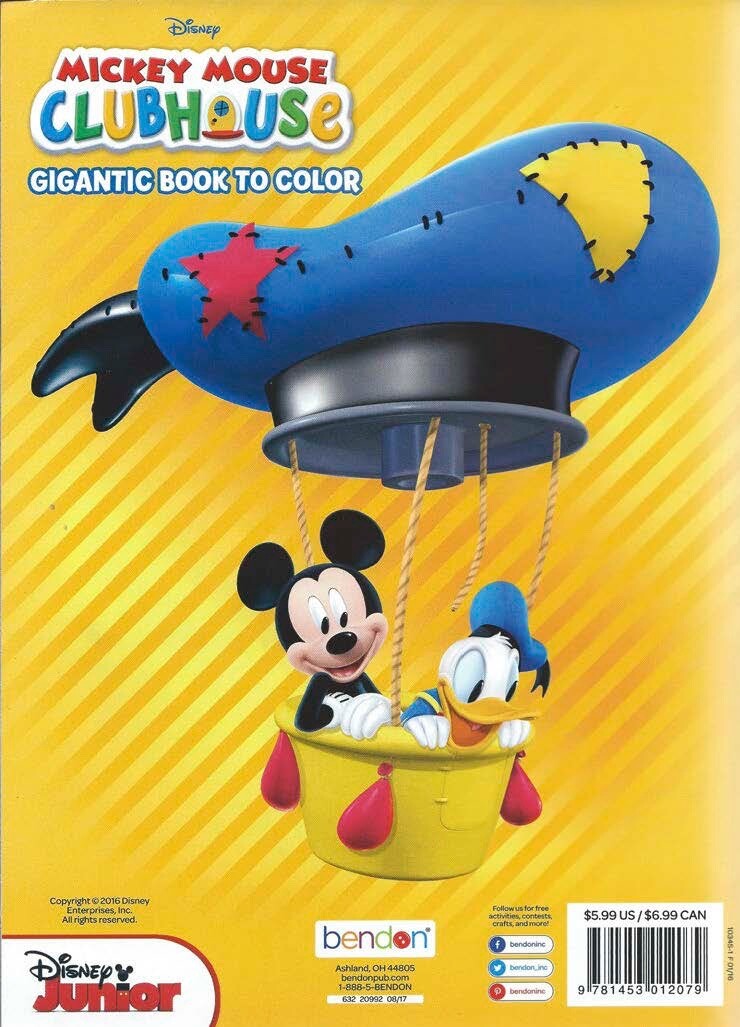 224 Page Disney Mickey Minnie Mouse Coloring Book Children&rsquo;s Boys Girls Kids