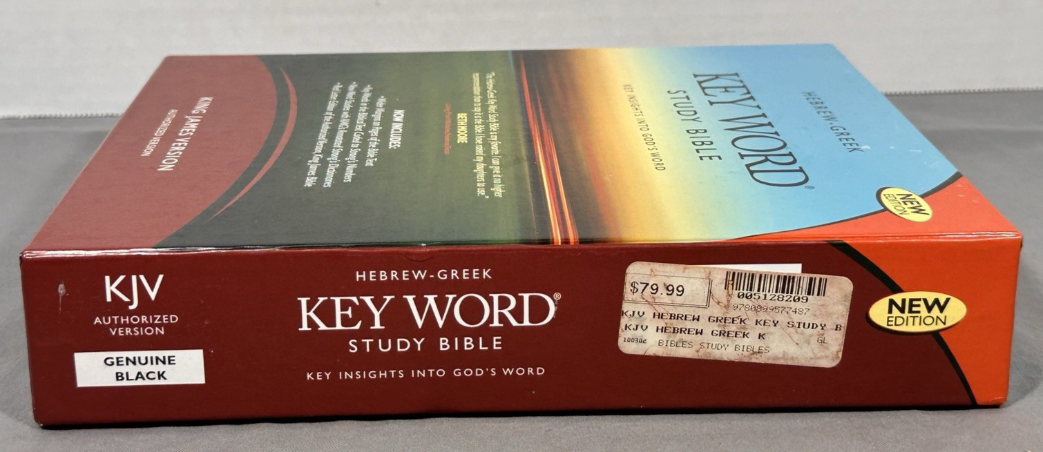 Hebrew Greek Key Word Study Bible KJV Genuine Leather Black AMG Publishers Box
