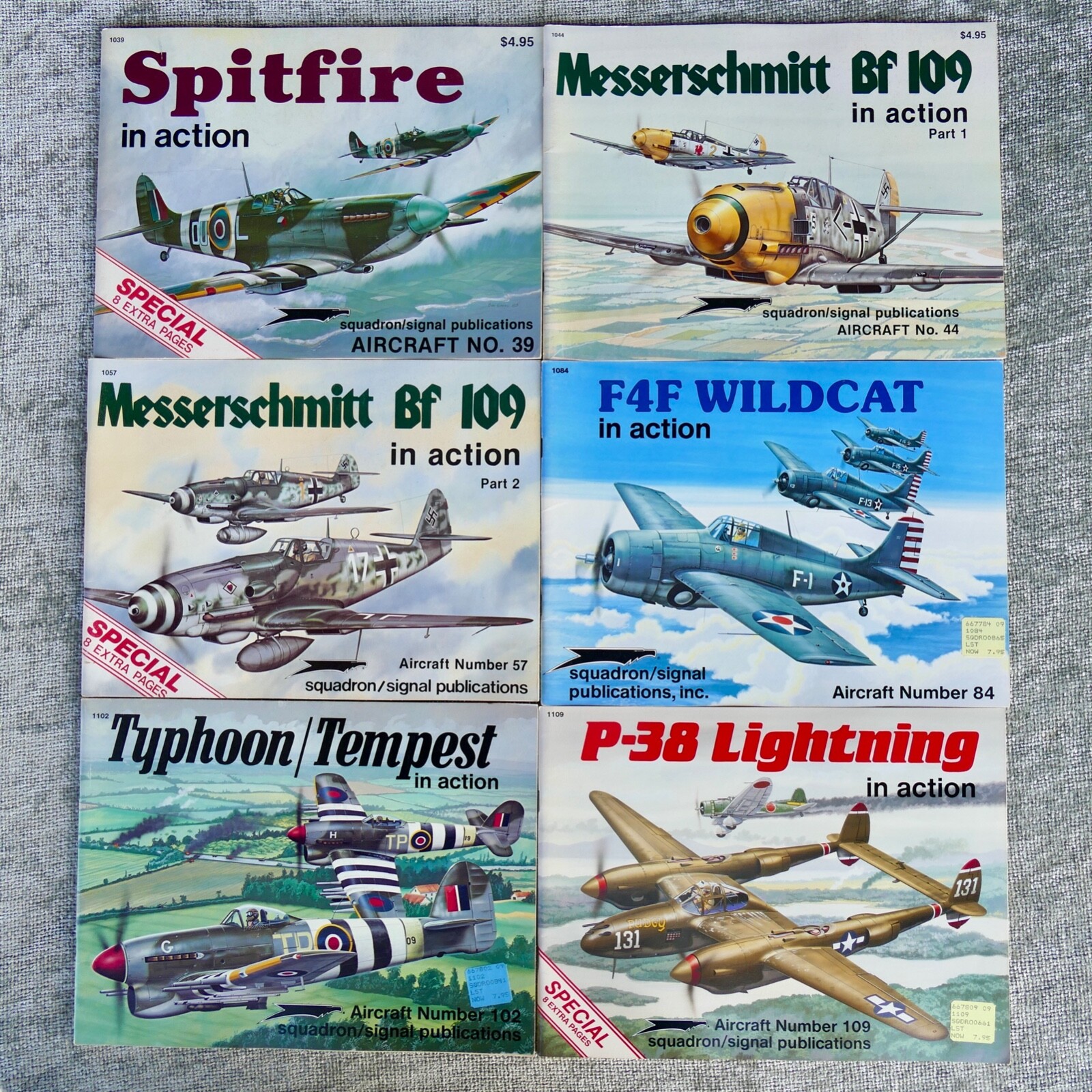 Lot 14 Squadron/Signal Publications Aircraft in Action book set ww2 wwii planes