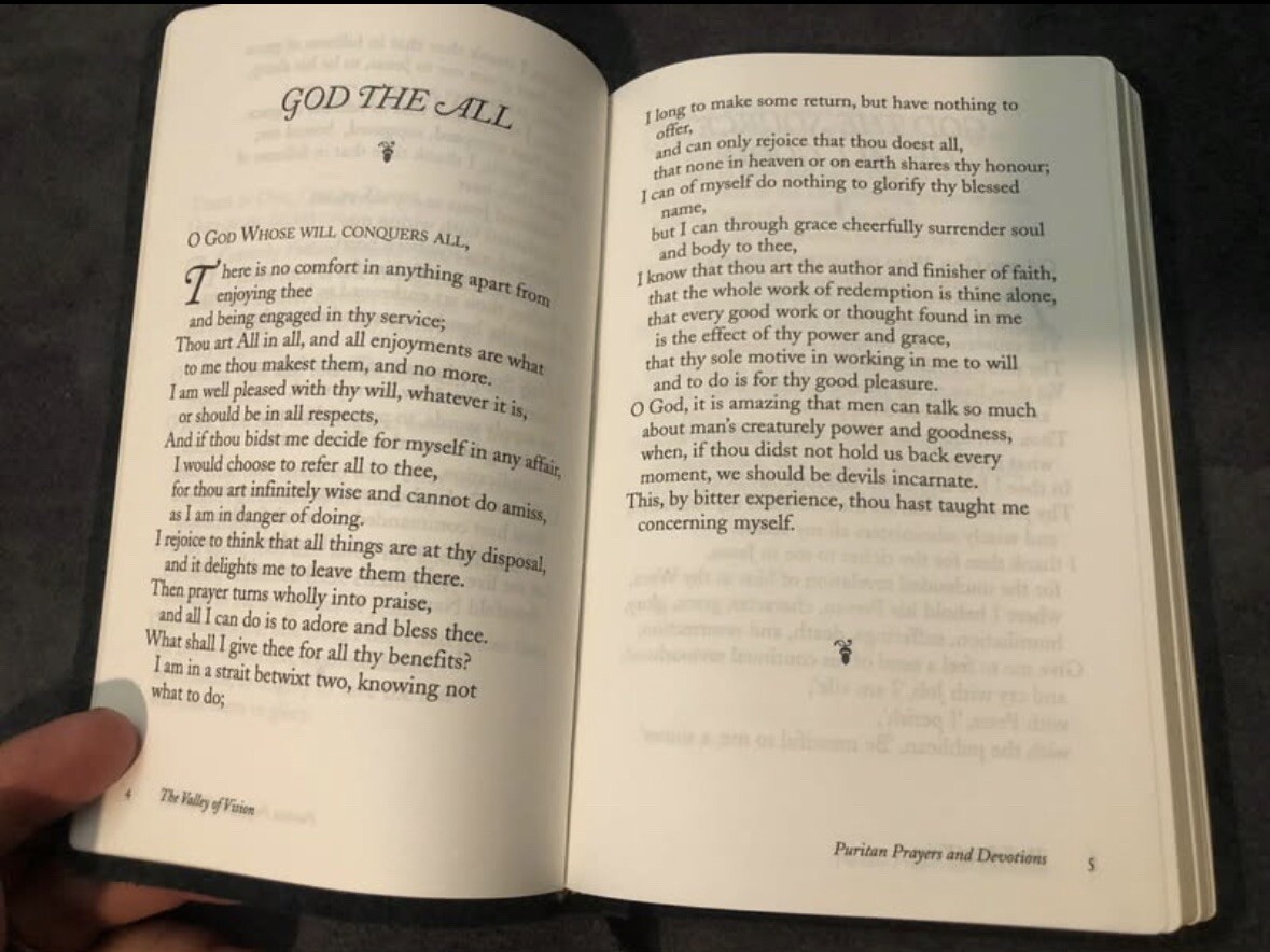 the valley of vision puritan prayers Genuine Leather Arthur Bennet Black