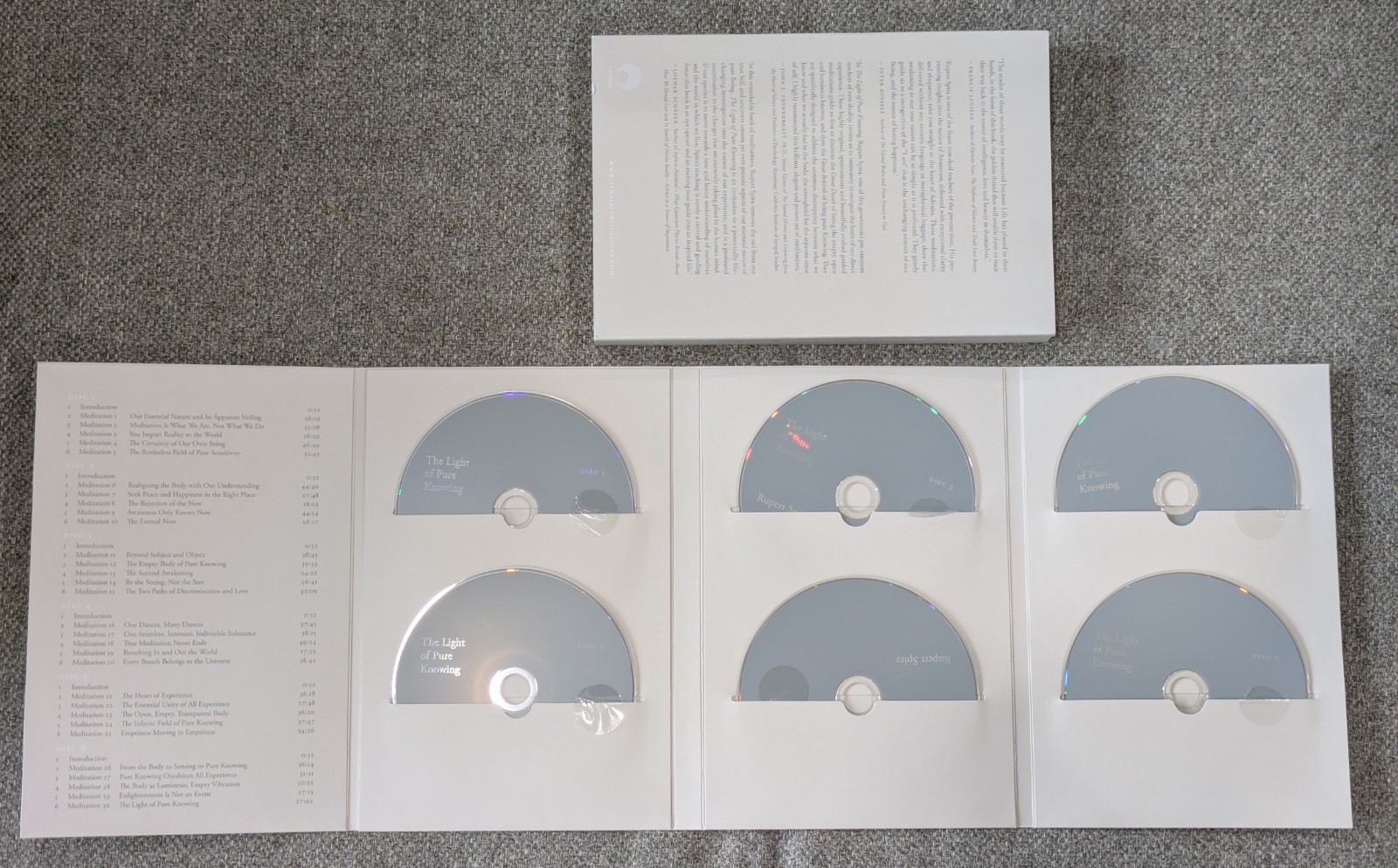 The Light of Pure Knowing: Thirty Meditations; Robert Spira; Book + 6 CD Box Set