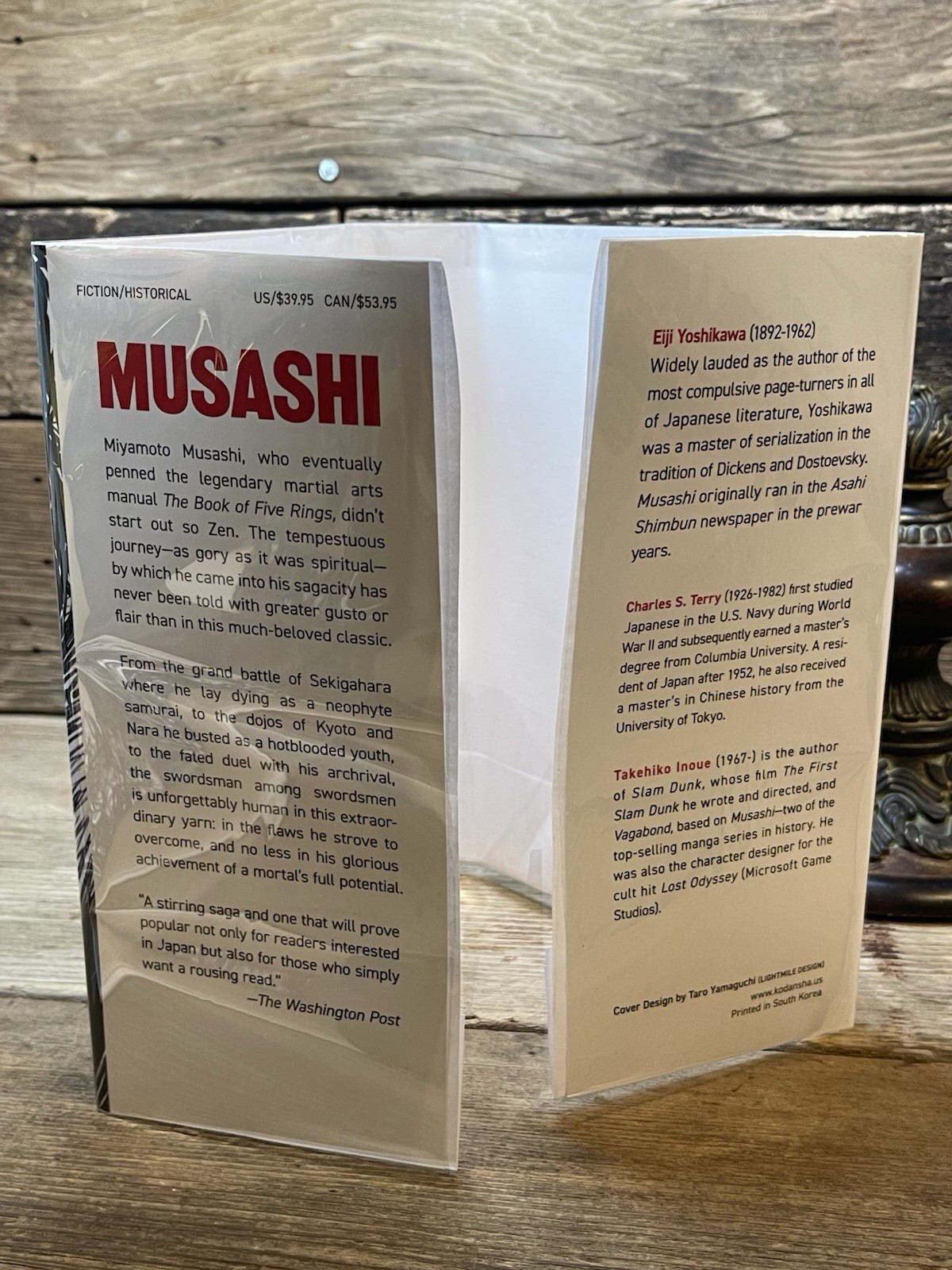 “Musashi” (New Edition) A Novel Eiji Yoshikawa, New Mylar DJ Wrap HC