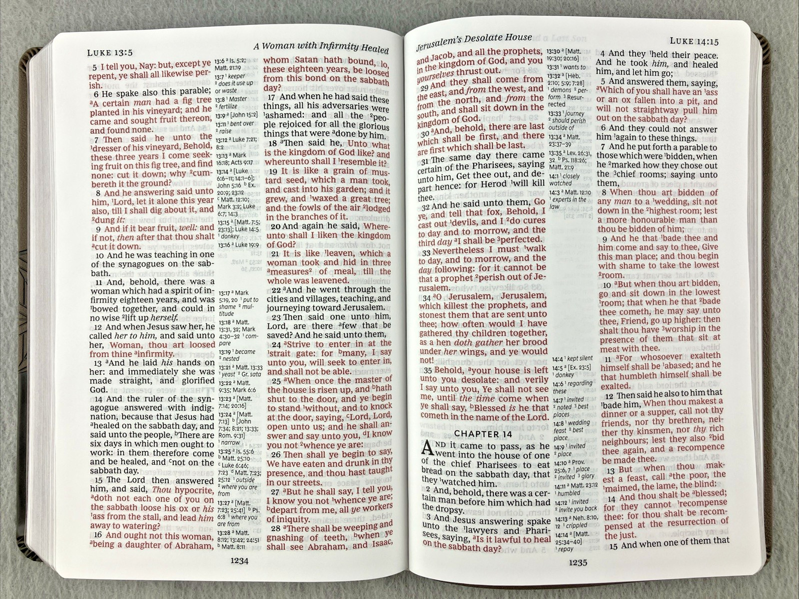 KJV Holy Bible Thomas Nelson Version Book King James Brown Leathersoft